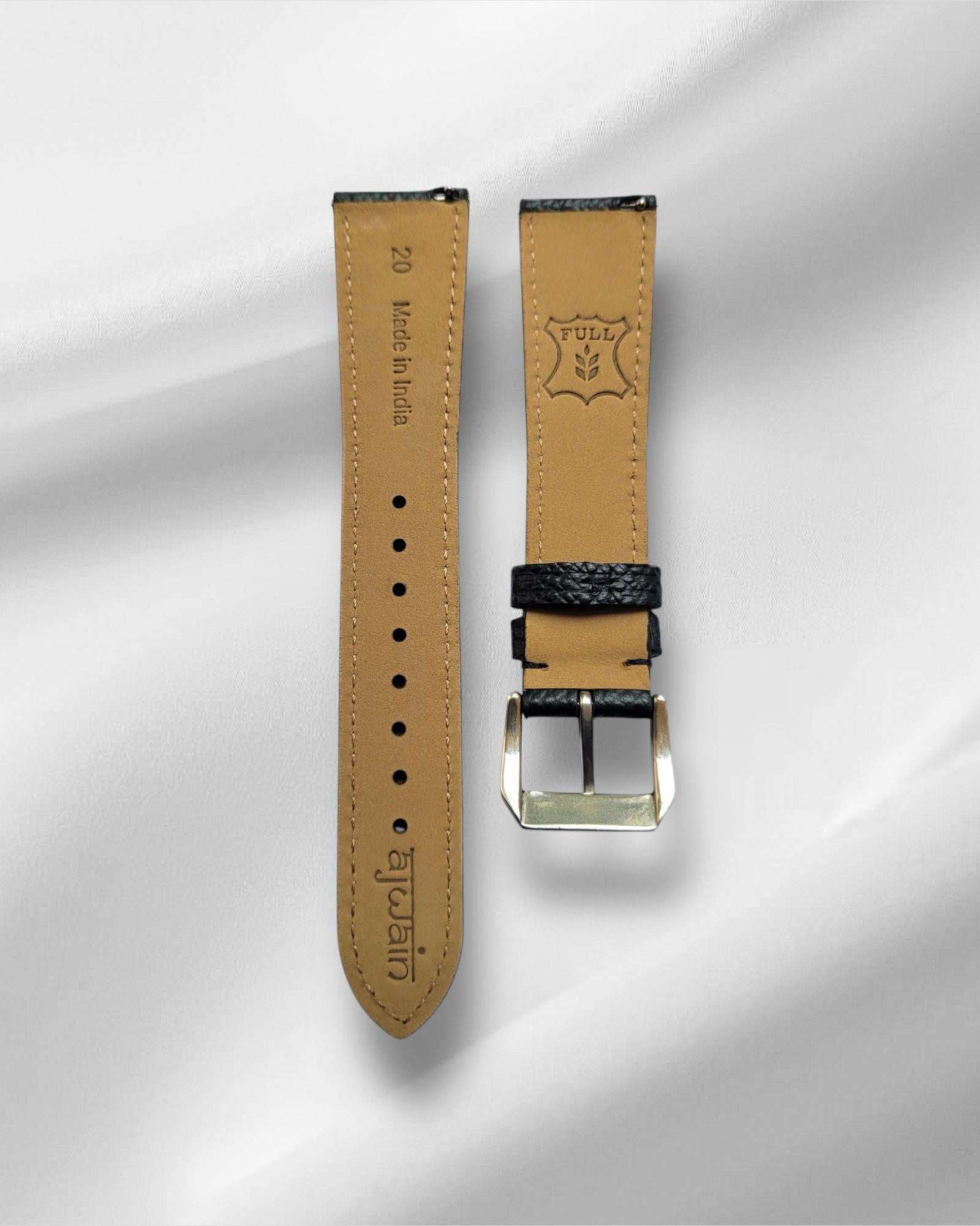 Black Epsom Leather Watch Straps