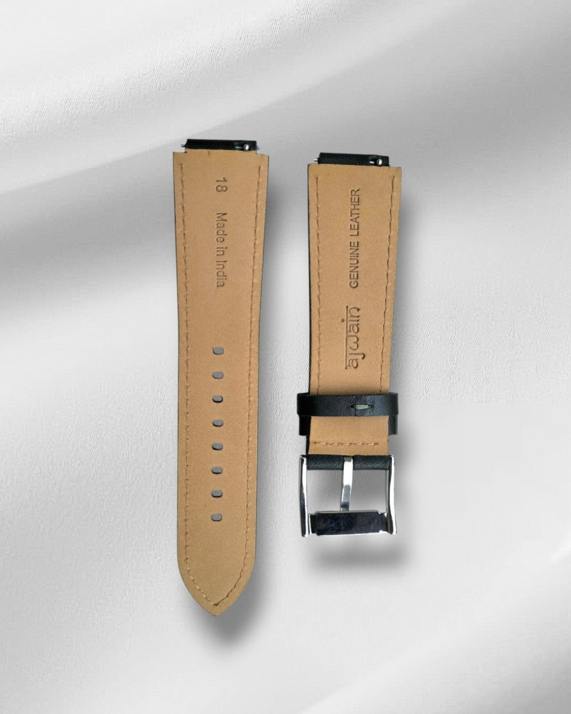 Fitted Ice Blue Italian Leather Strap for the Casio AE1200