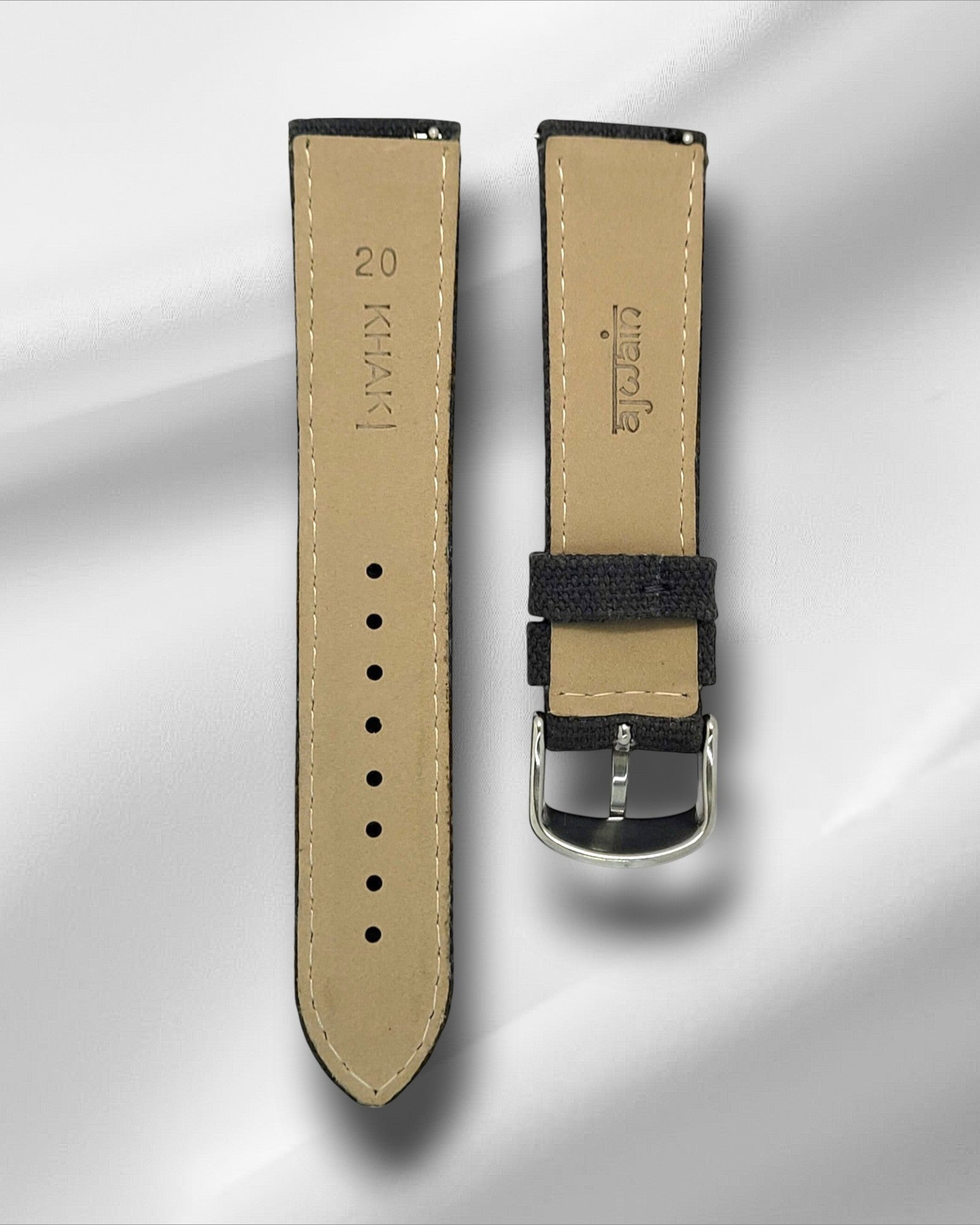 Ajwain Grey Canvas with stencil print ( Vegan) 20mm