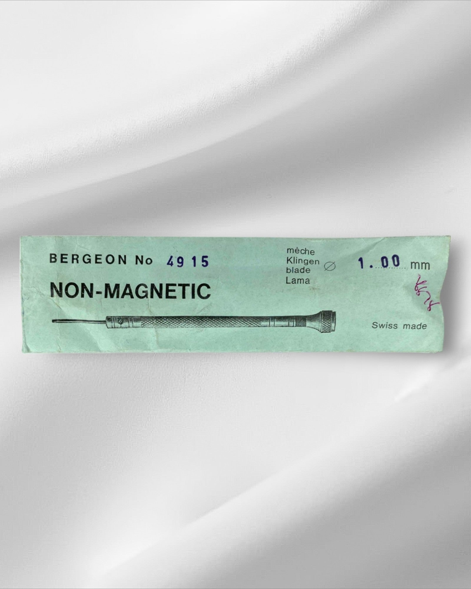 Swiss made Bergeon 4915 flat tip screwdriver (1.00 mm)