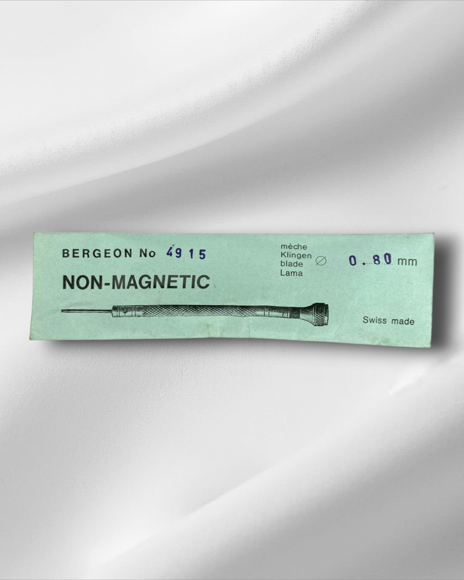 Swiss made Bergeon 4915 flat tip screwdriver (0.80 mm)