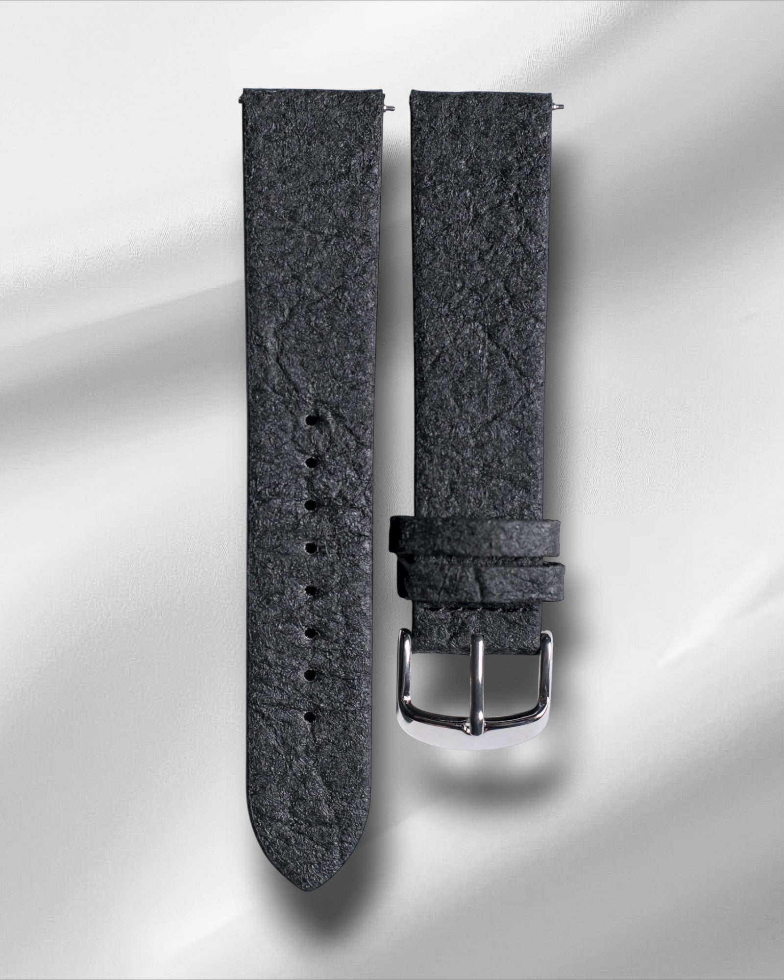 Black Vegan Watch Strap (Pinatex)