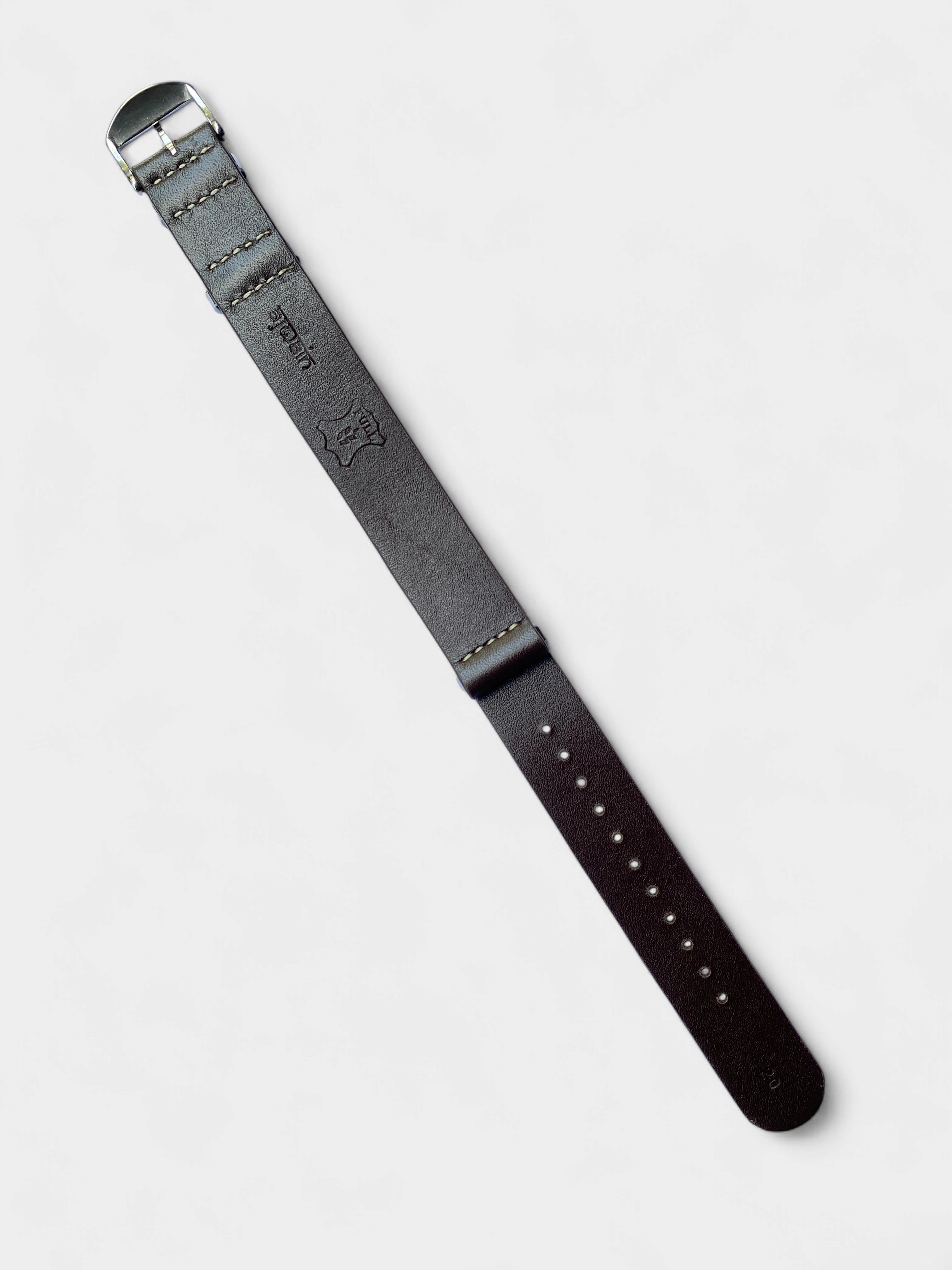 Brown Full grain Leather NATO Strap