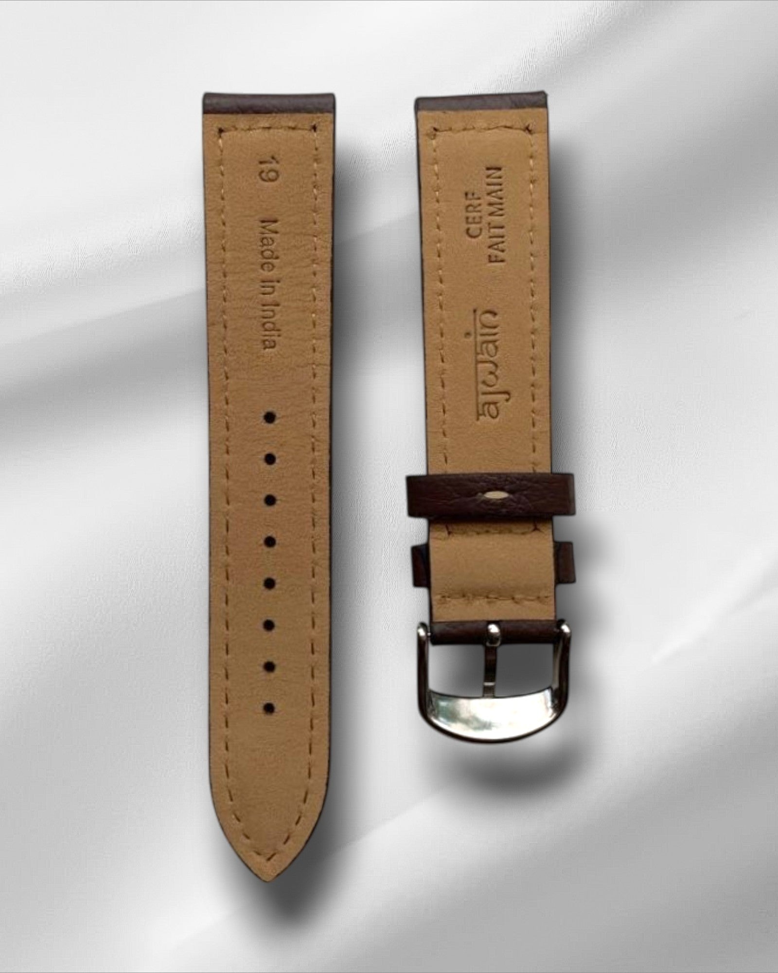 Brown Genuine Deerskin Straps with Quick Release Spring Bars