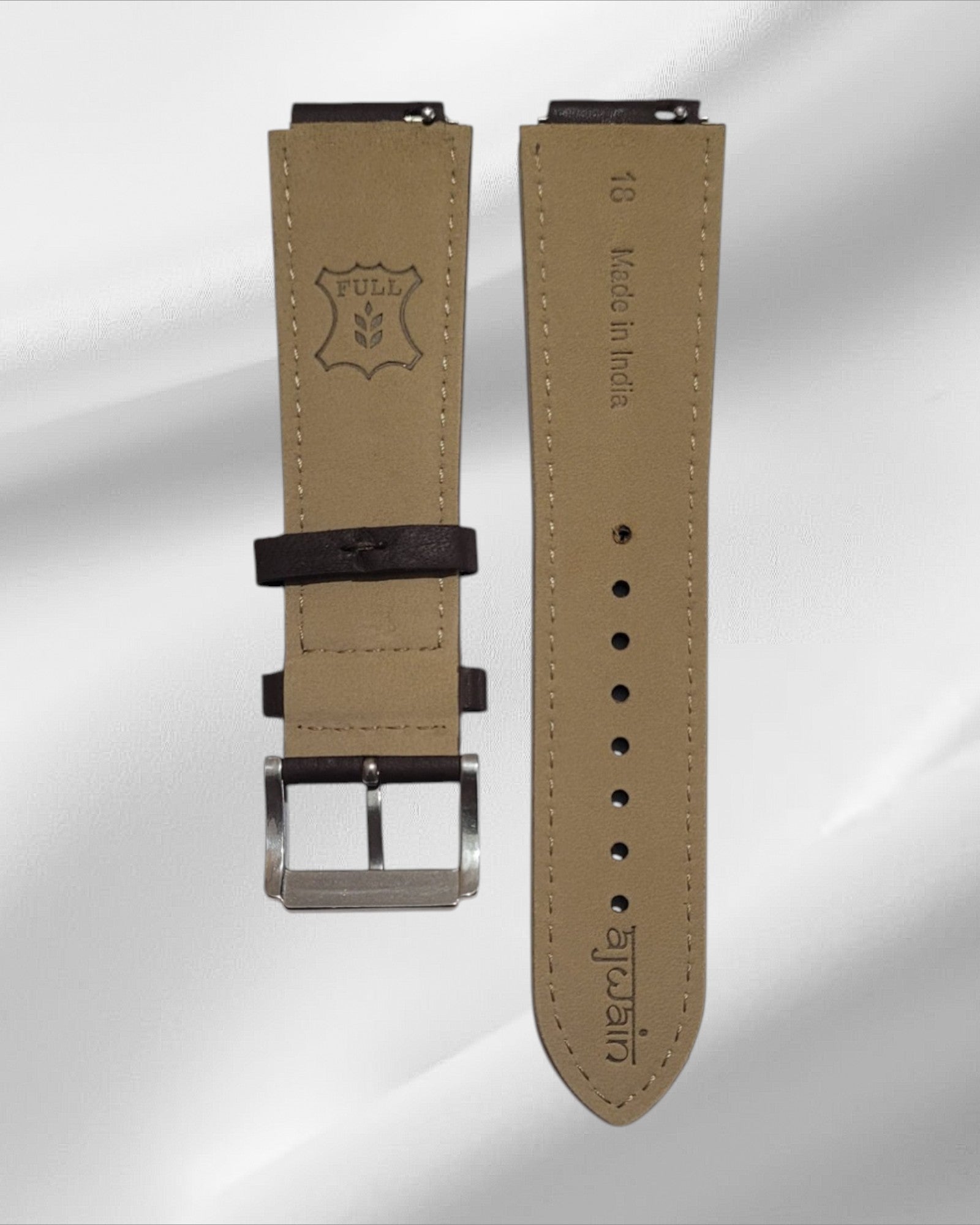 Fitted Brown Italian Leather strap for Casio AE1200