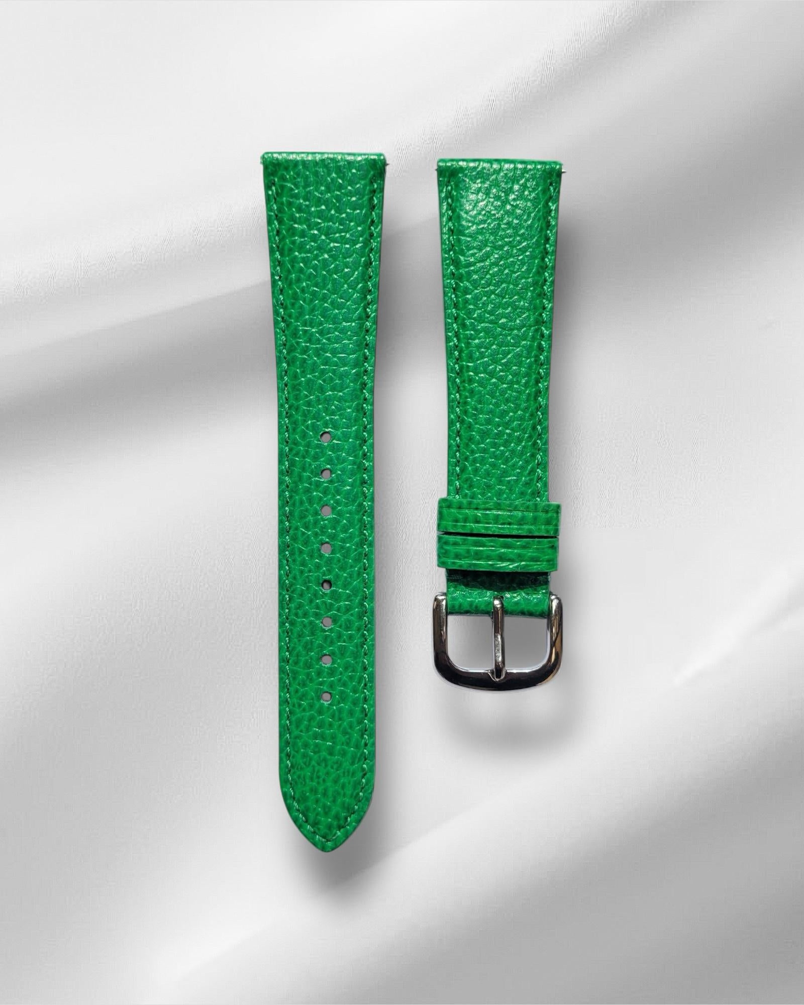 Grain Textured Watch Strap Light Green