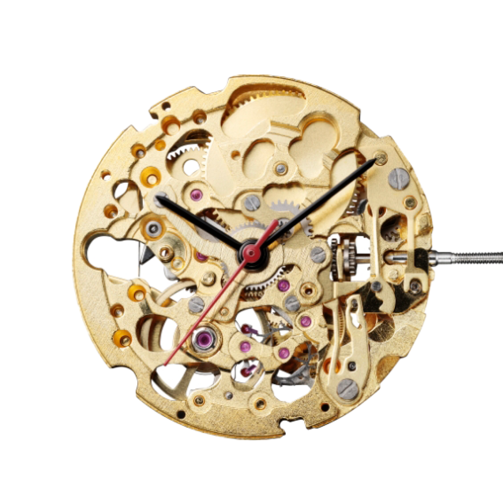 MIYOTA 8N24 Skeleton movement GILT