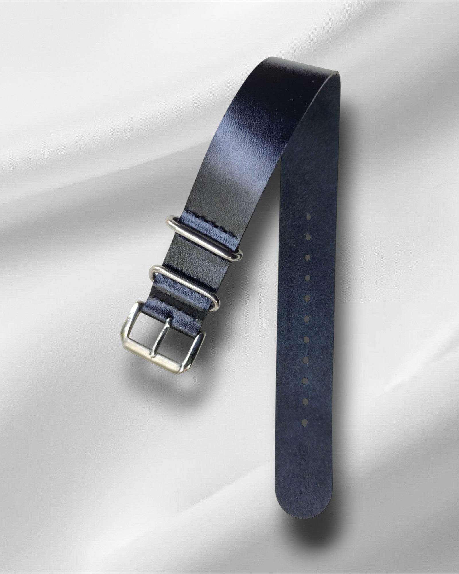 Ajwain Tissot black Italian Leather NATO Strap