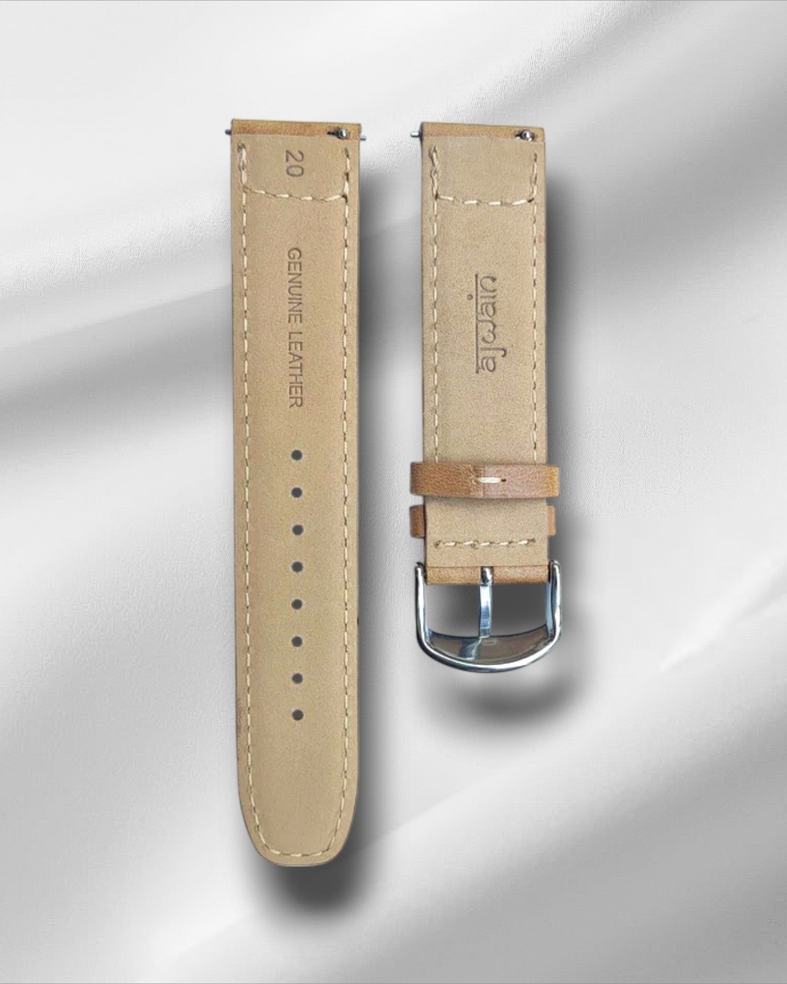 Vintage Style Denver Tan Italian Leather Strap