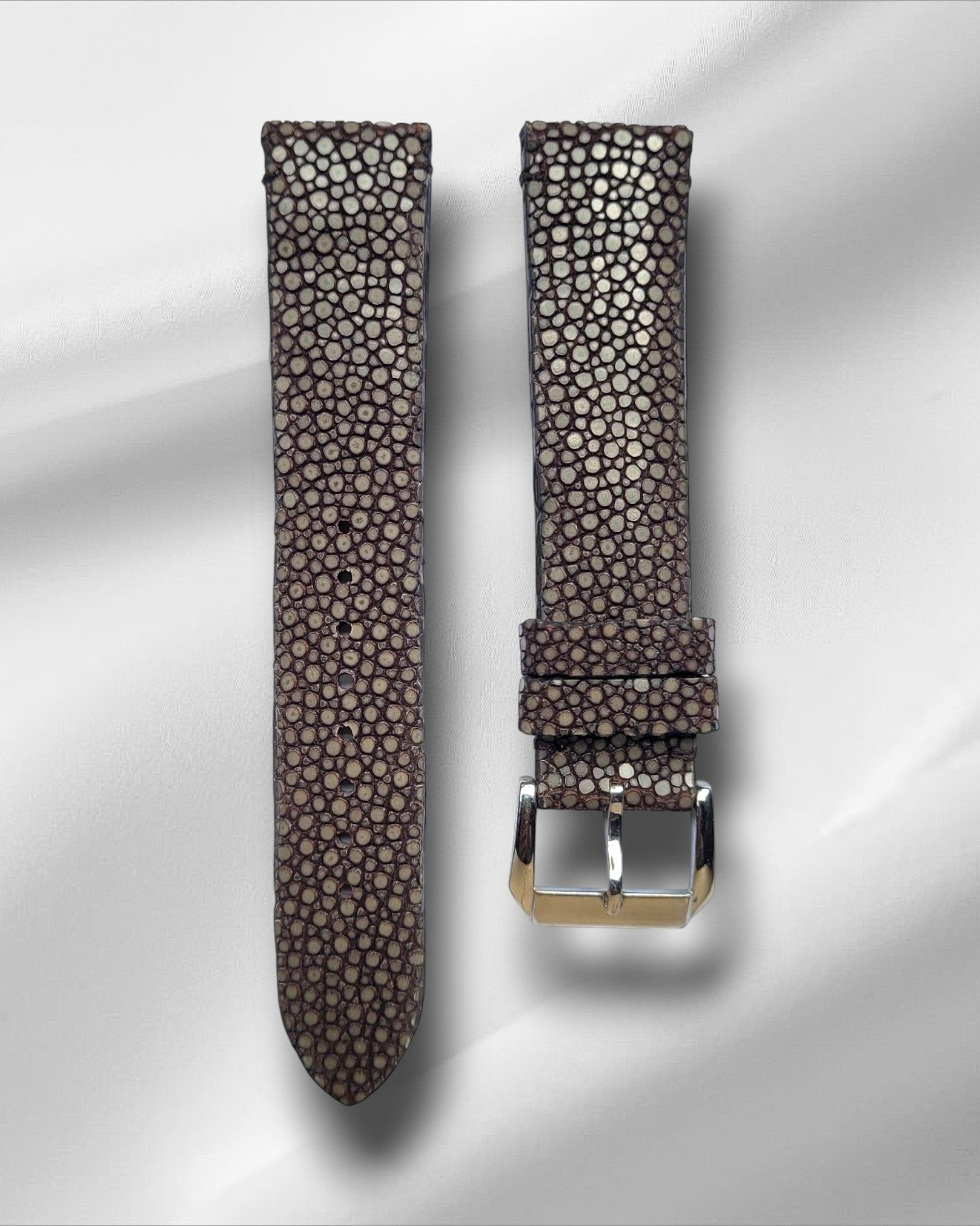 Grey Brown Stingray Leather Watch Straps