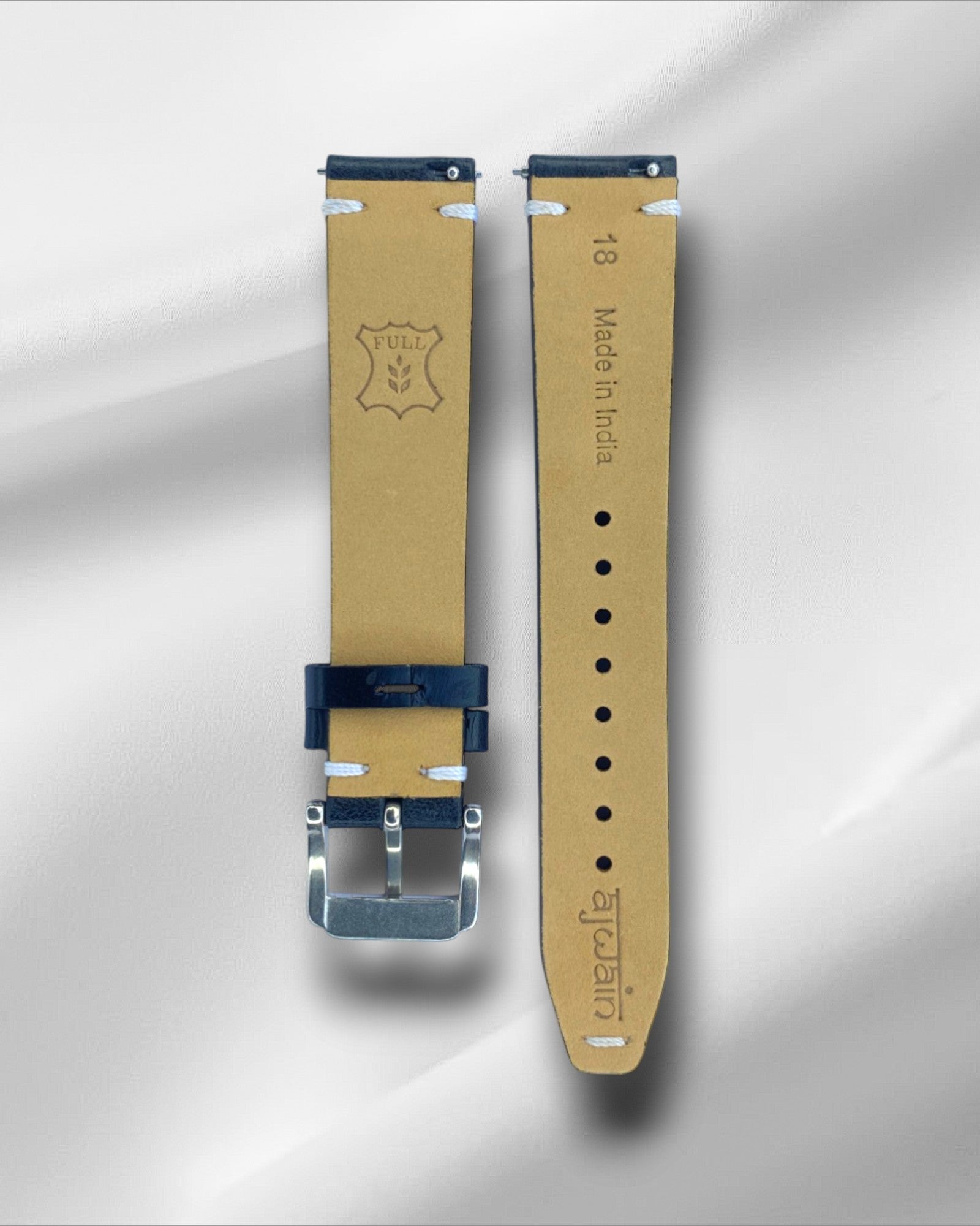 Black Ibiza Italian Leather Strap