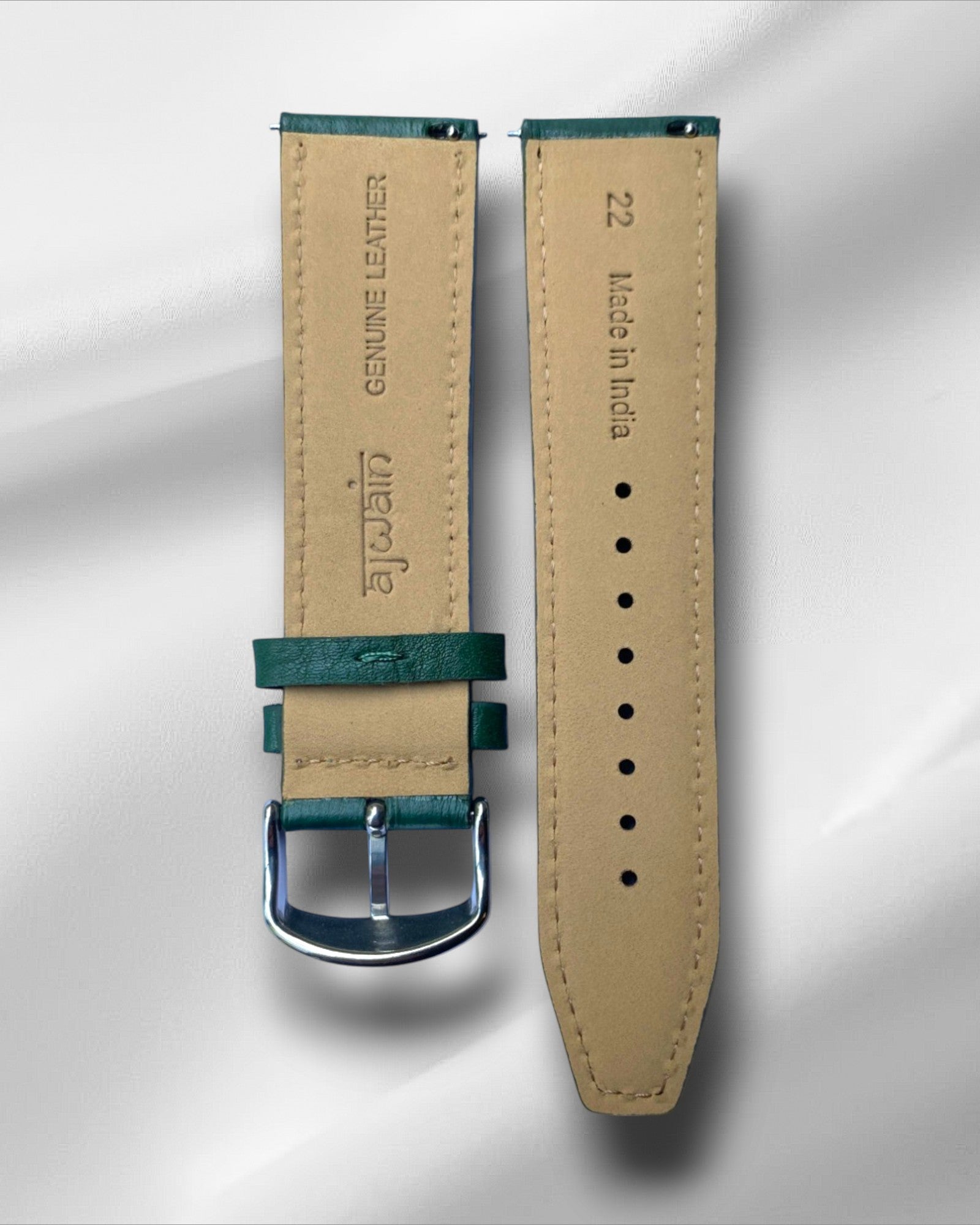 Green Bullhide Italian Leather Watch Strap