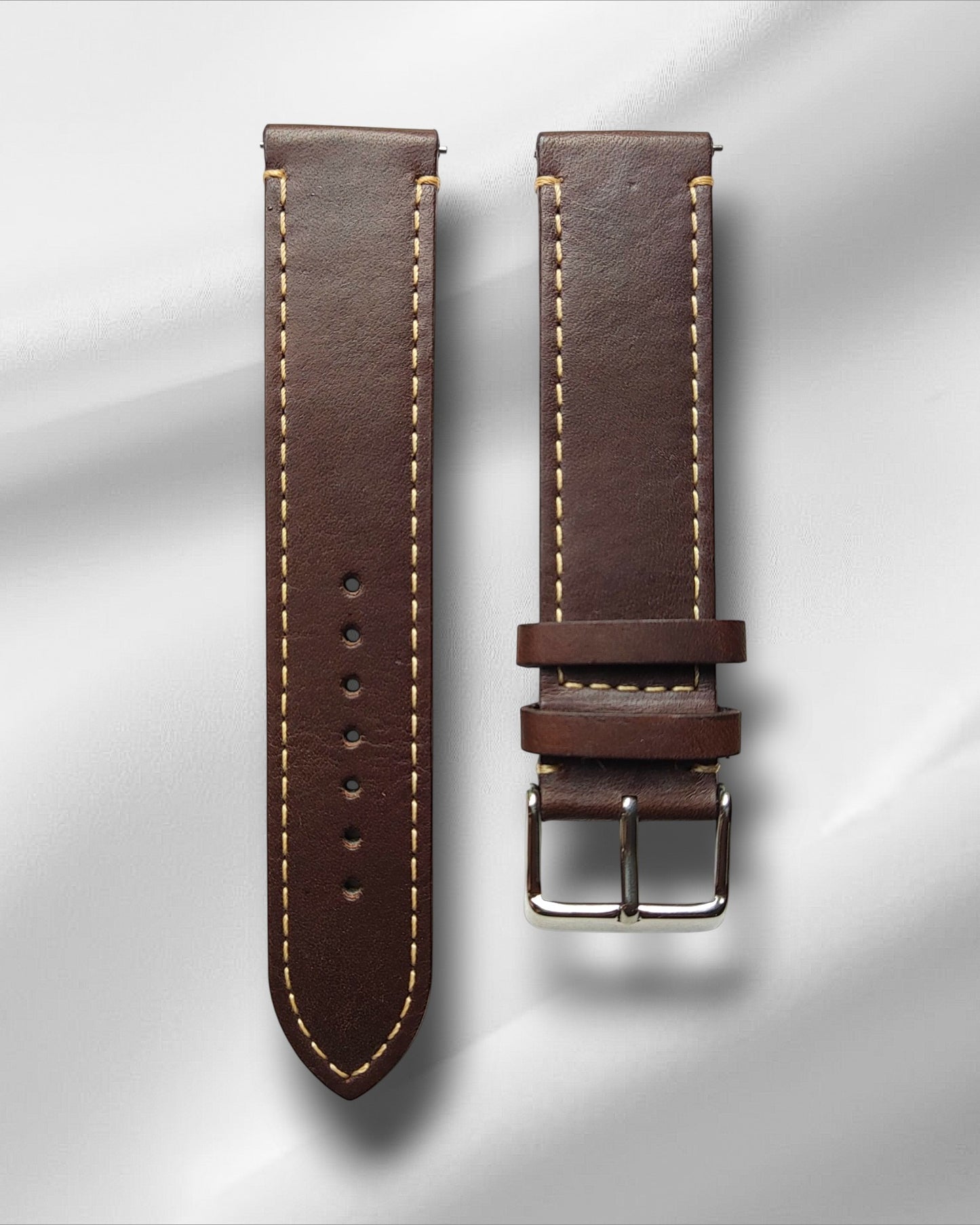 Ingrasata Ebene Brown Italian Leather Strap