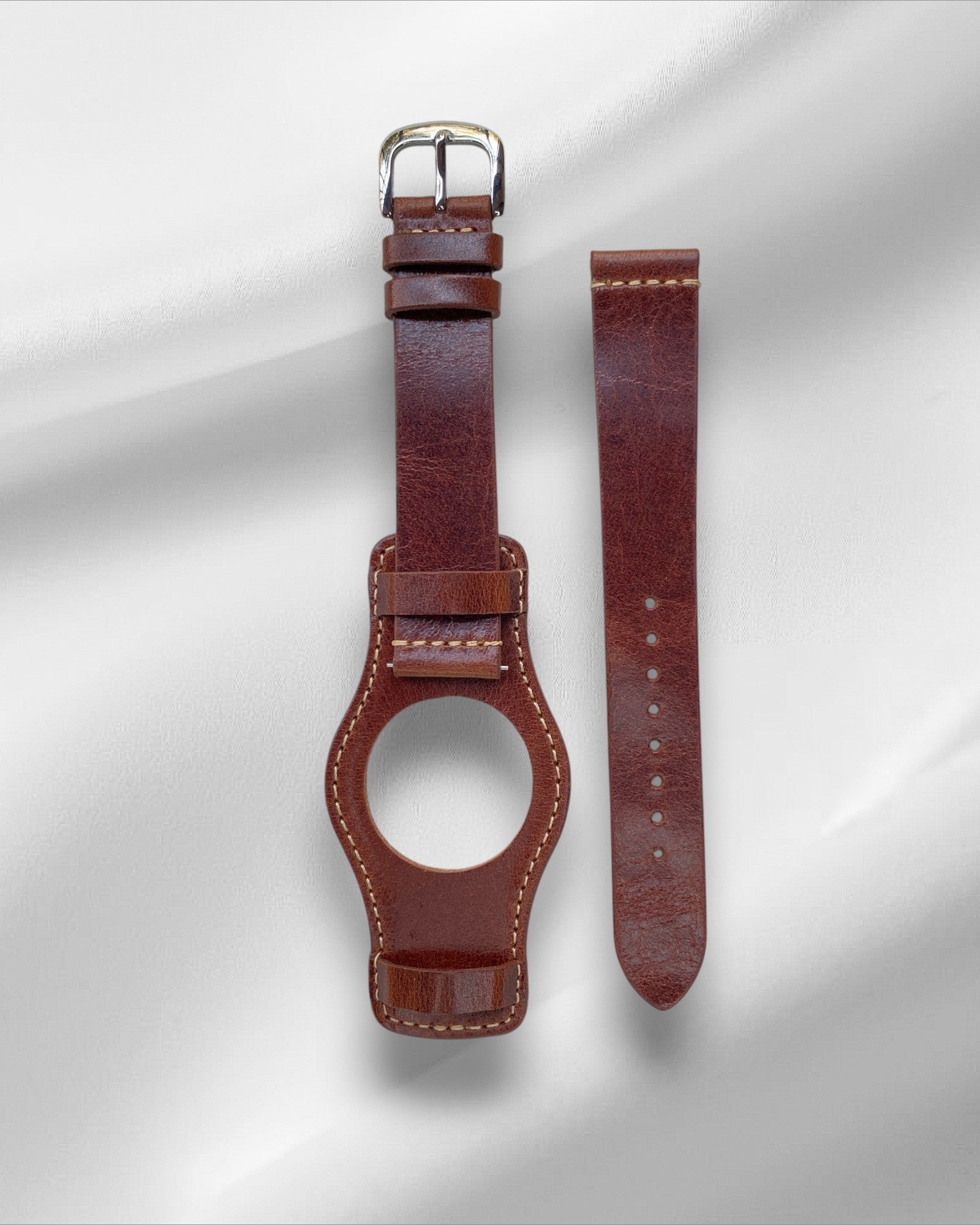 Ajwain Brown leather bund strap