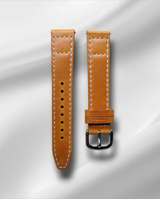 Honey Italian Ibiza Leather Watch Strap