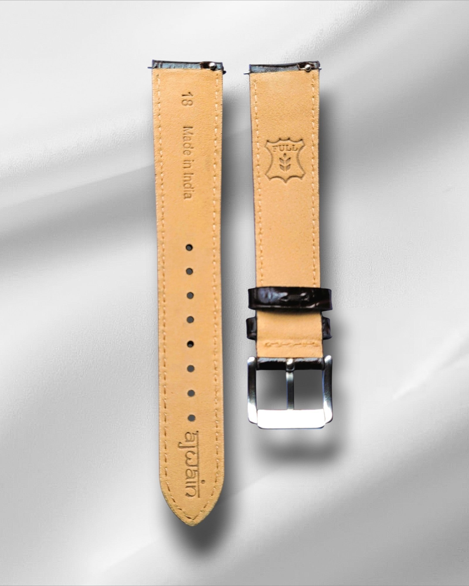 Antigua Brown Croc pattern ( Big Checks )Leather straps