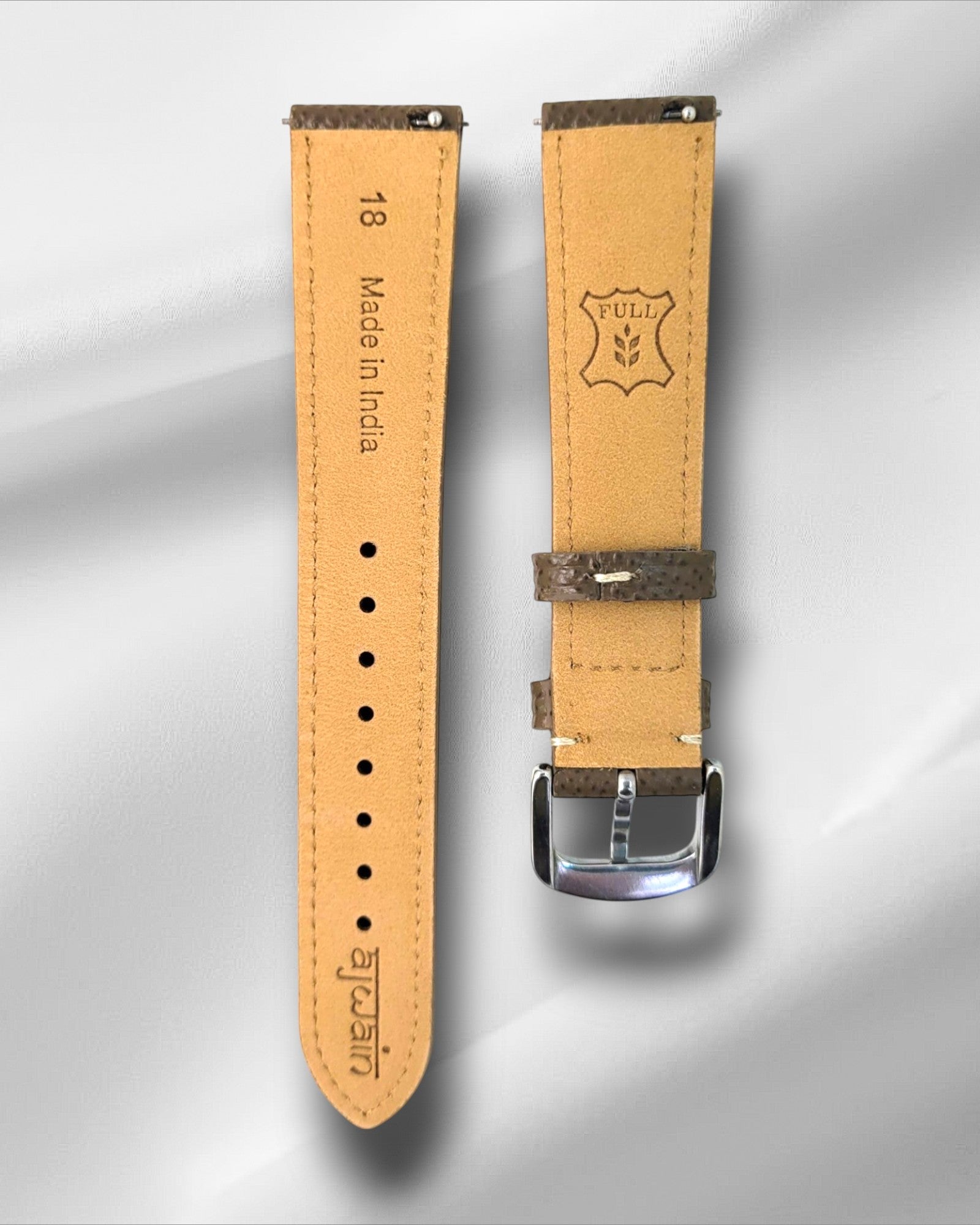 Grey Epsom Leather Watch Straps