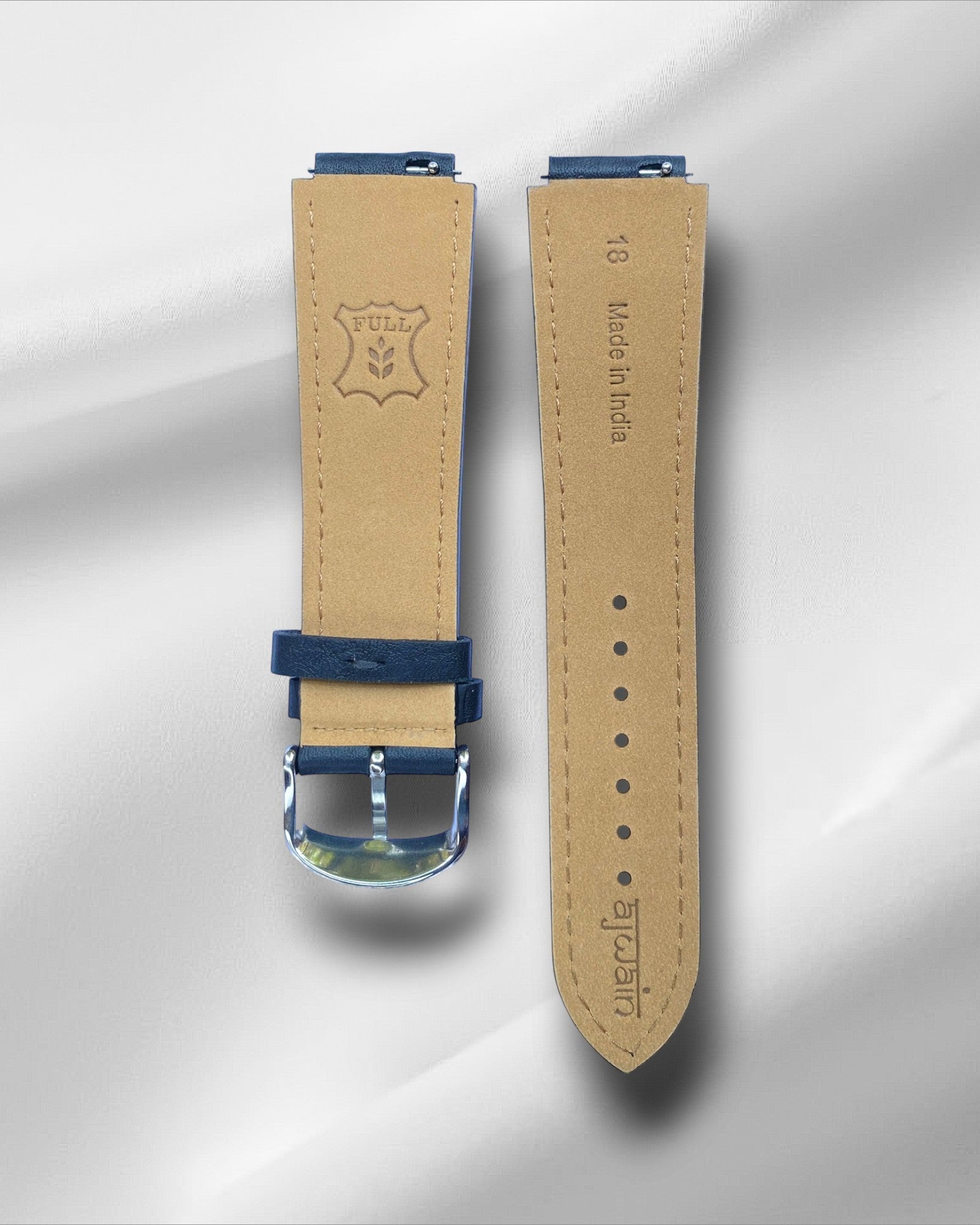 Fitted Black Italian Leather Strap for the Casio AE1200