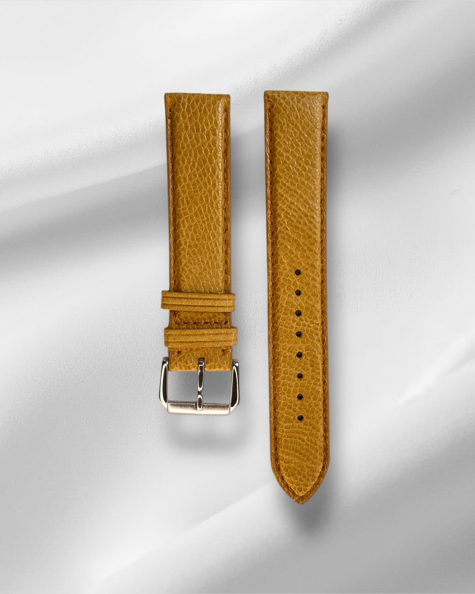 Ajwain Honey Ostrich leather watch strap (Plain)