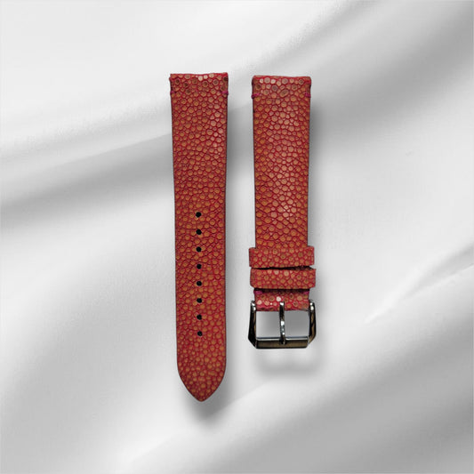 Shade of Red Stingray Leather Watch Straps