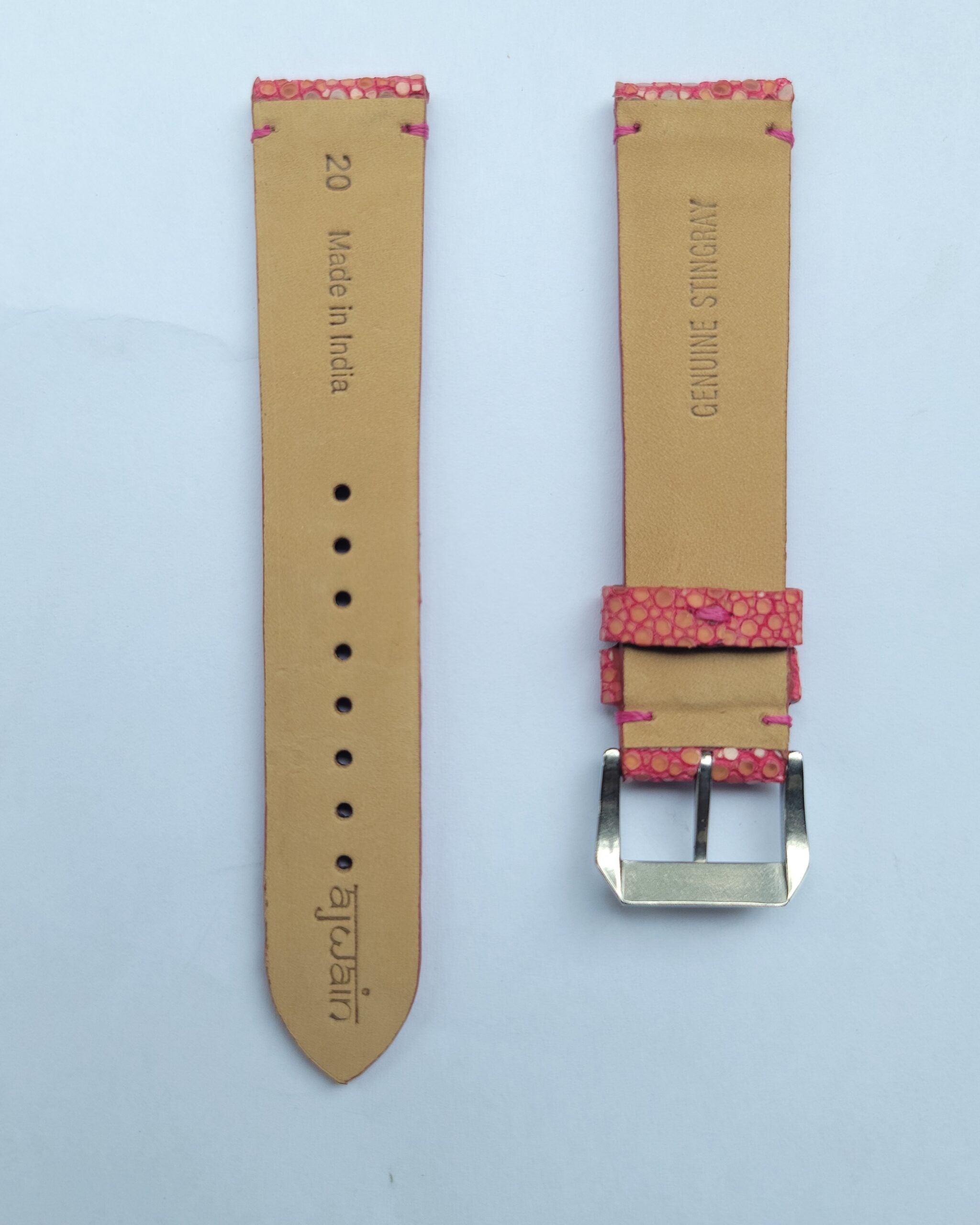 Shade of Red Stingray Leather Watch Straps
