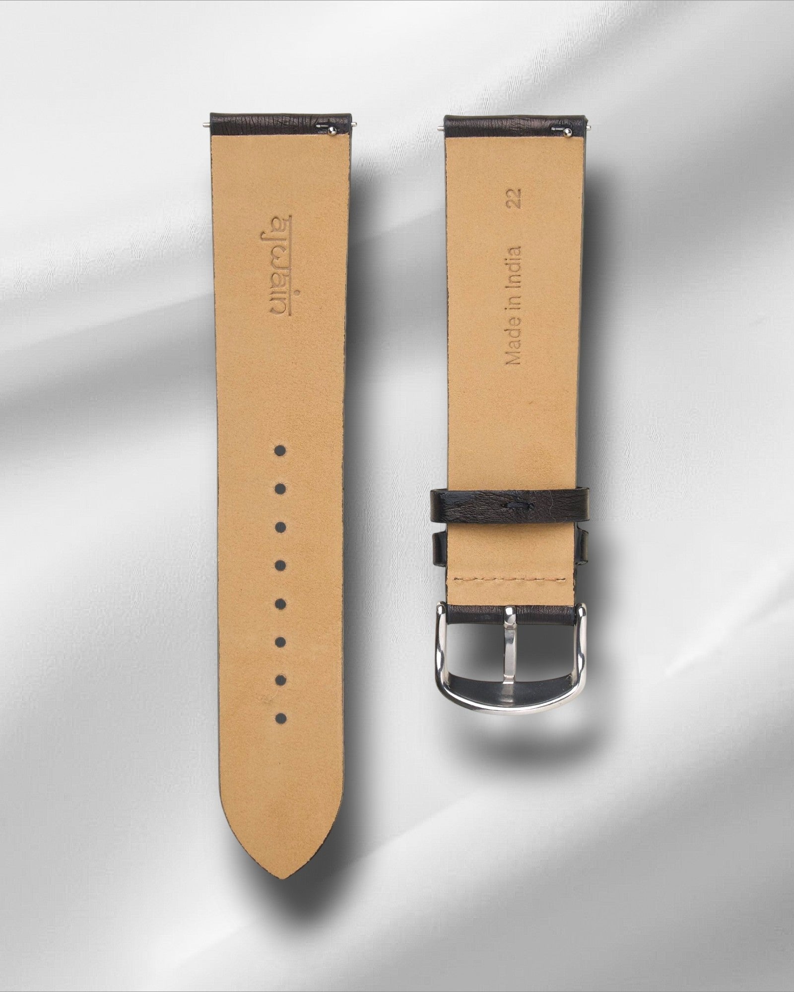 Black Eelskin Strap with Quick Release Spring Bars