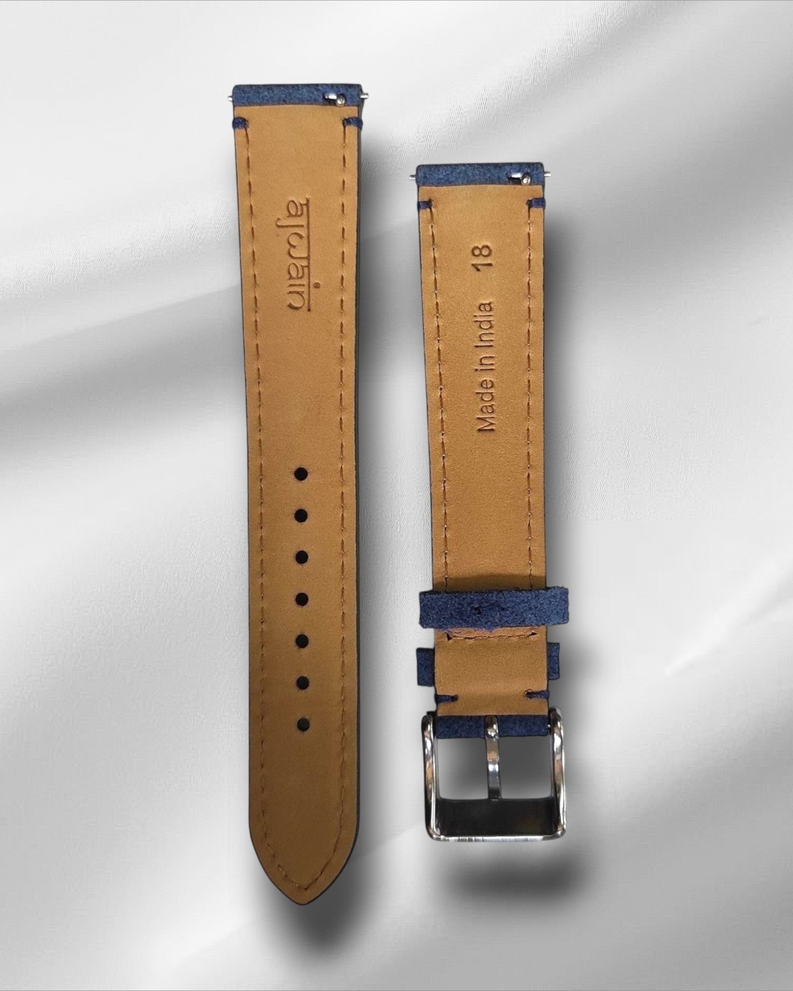 Blue Suede Leather Strap