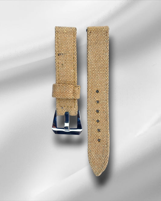 Brown Canvas Watch Strap (Washable)