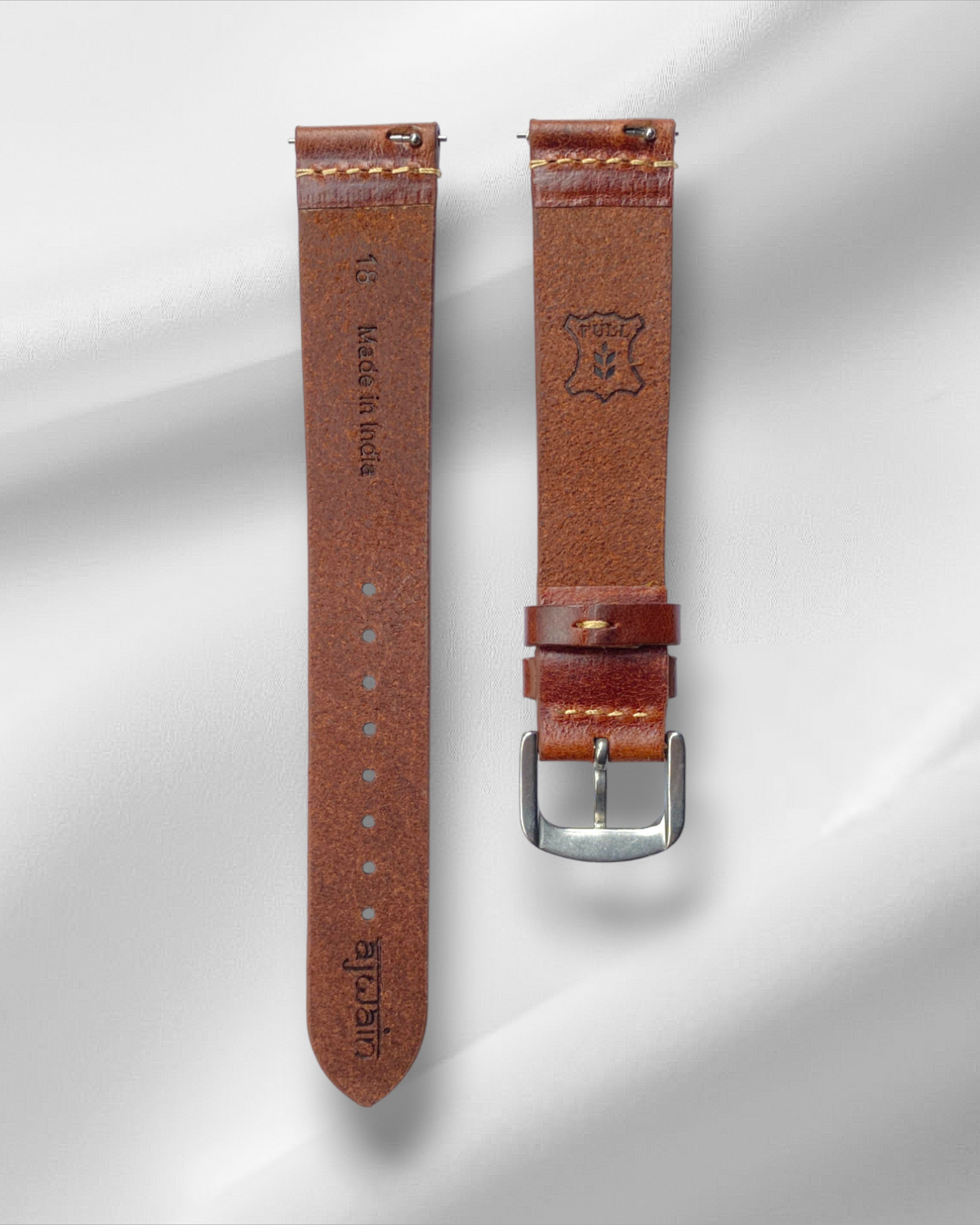 {Slim Profile}Brown Ibiza Italian Leather Strap