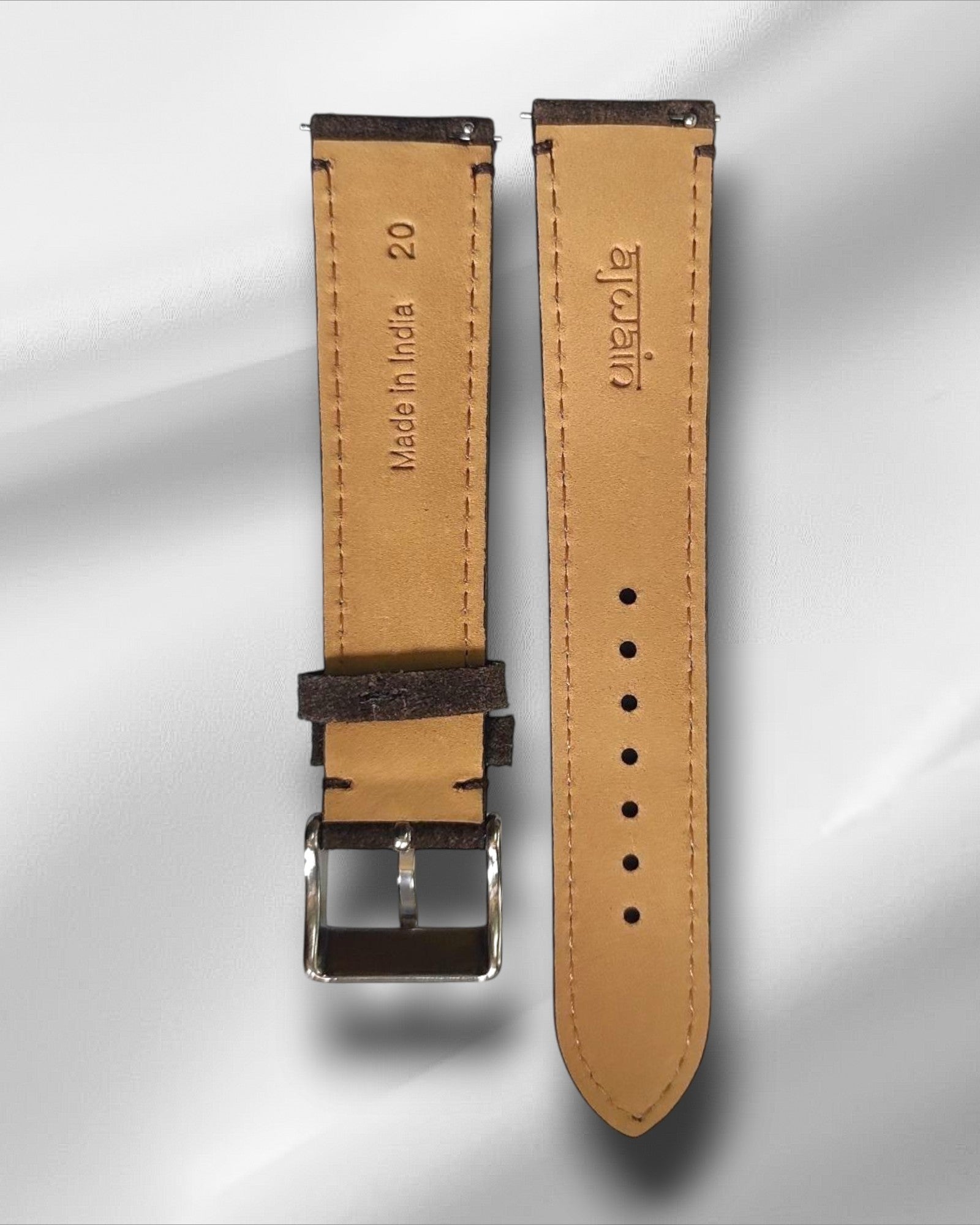 Brown Suede Leather Strap