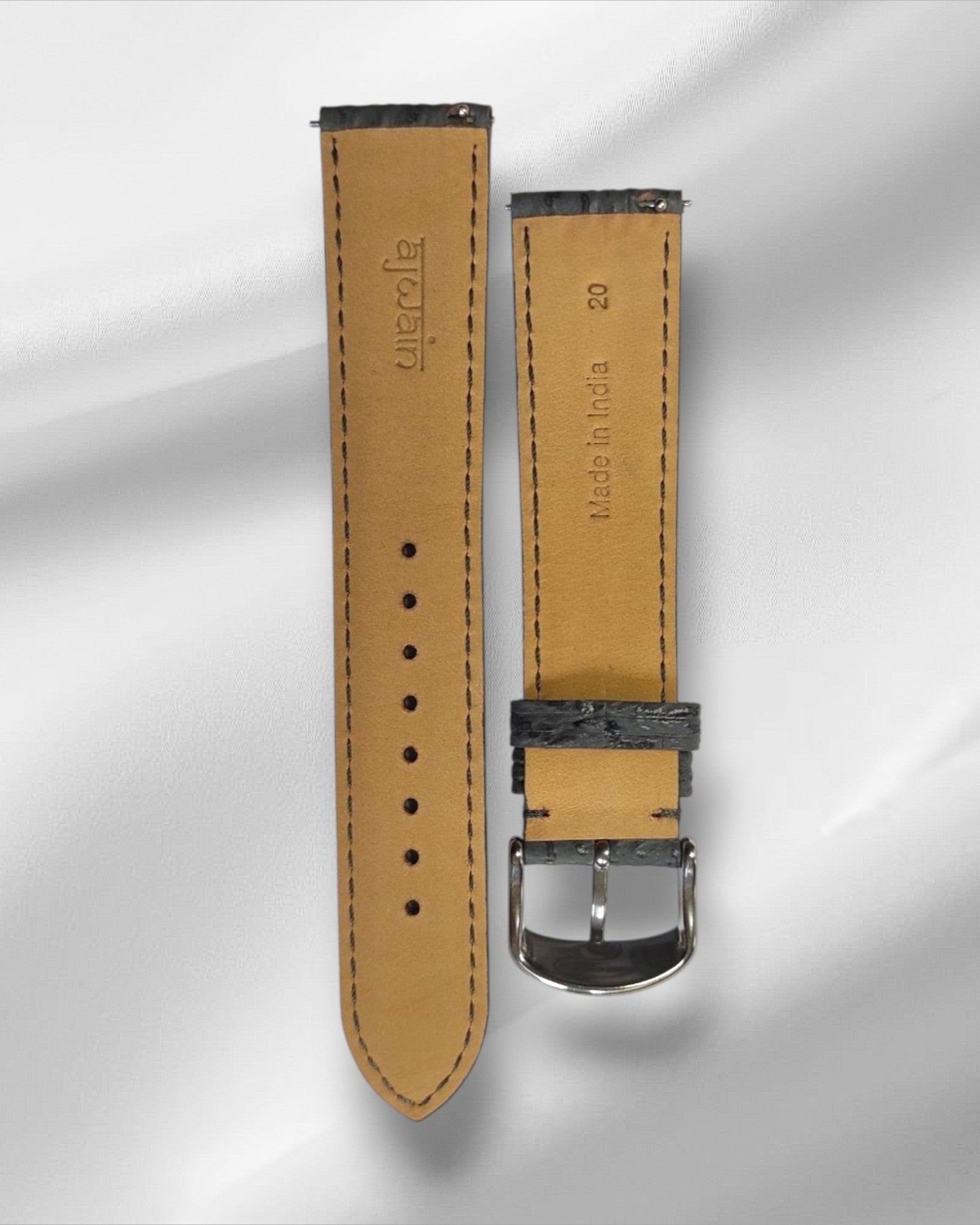 Grey Sharkskin Leather Strap