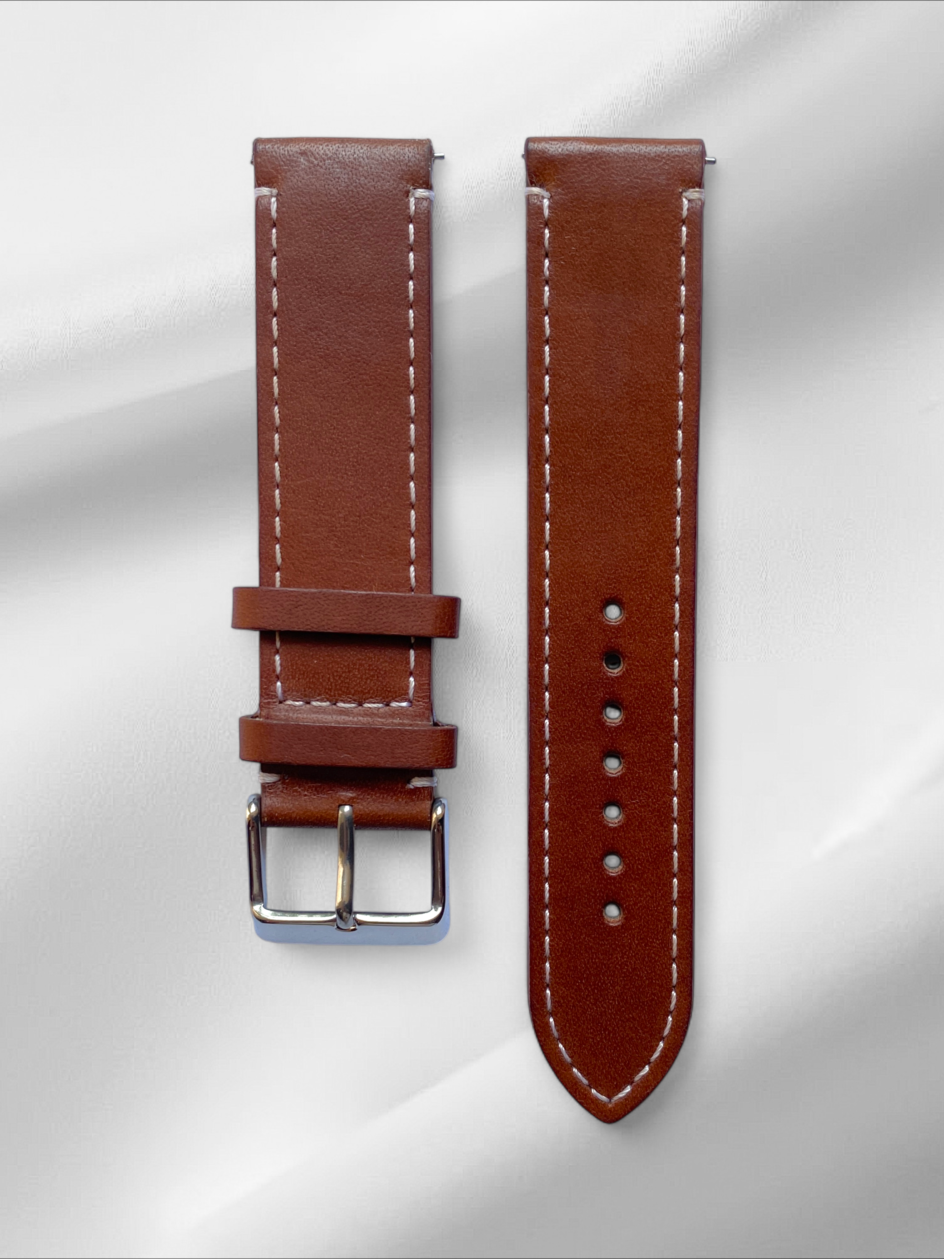 Ingrasata Teak Brown Italian Leather Strap