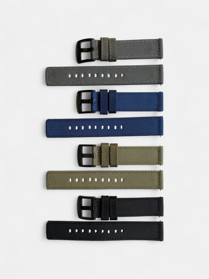 Water resistant watch straps 20mm (Black Buckle)