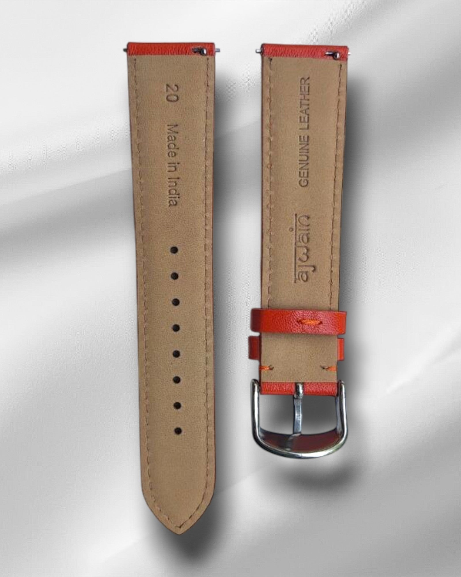 Orange Italian Napa Leather Watch Strap