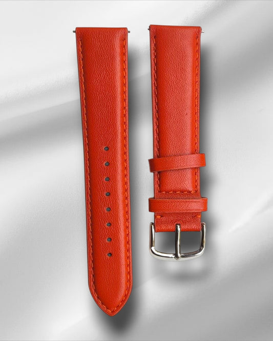 Orange Italian Napa Leather Watch Strap
