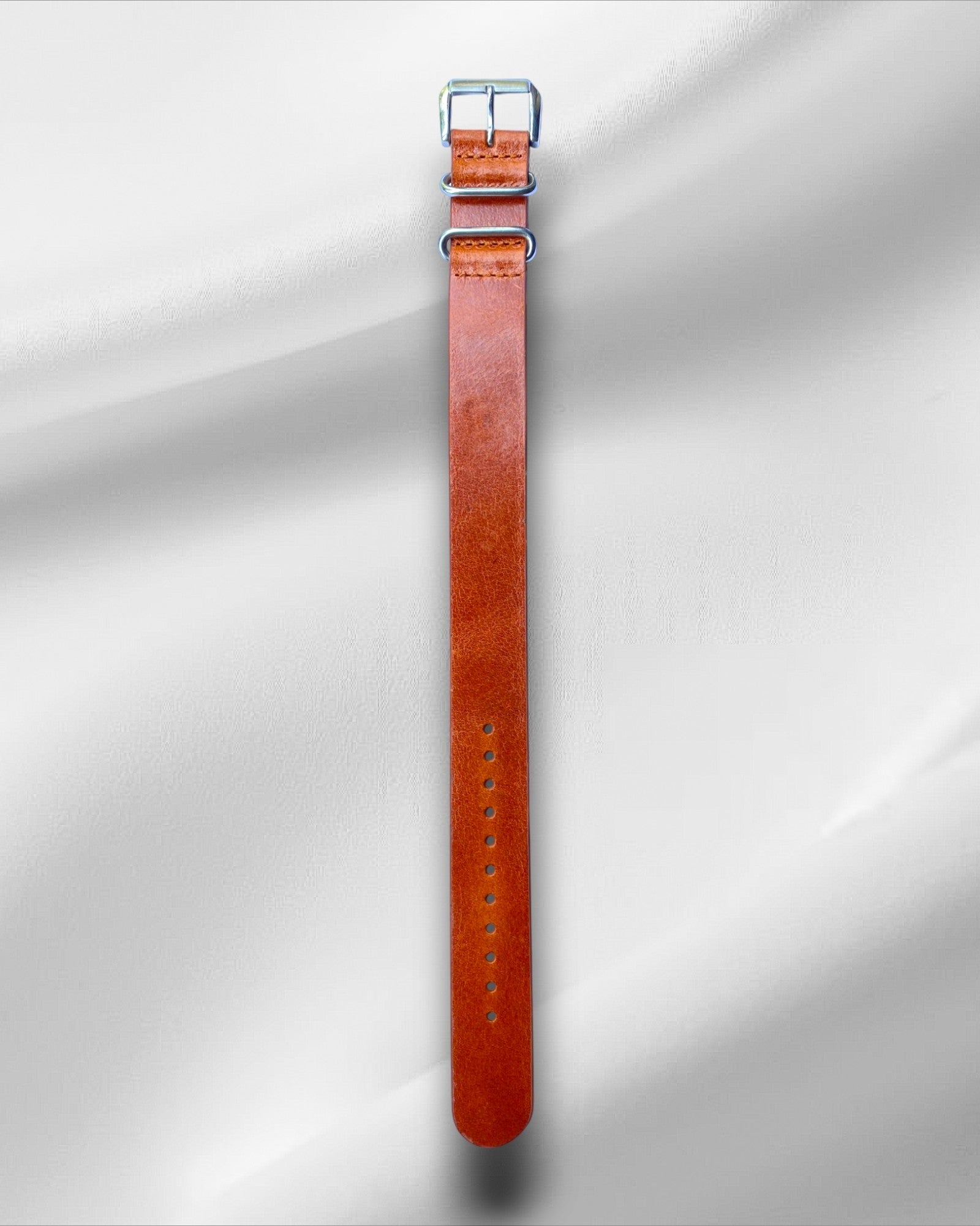 Tan Ibiza Italian Leather NATO Strap (Single Pass)