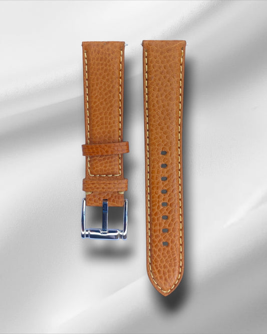 Tan Ostrich Leather Strap without Nodules