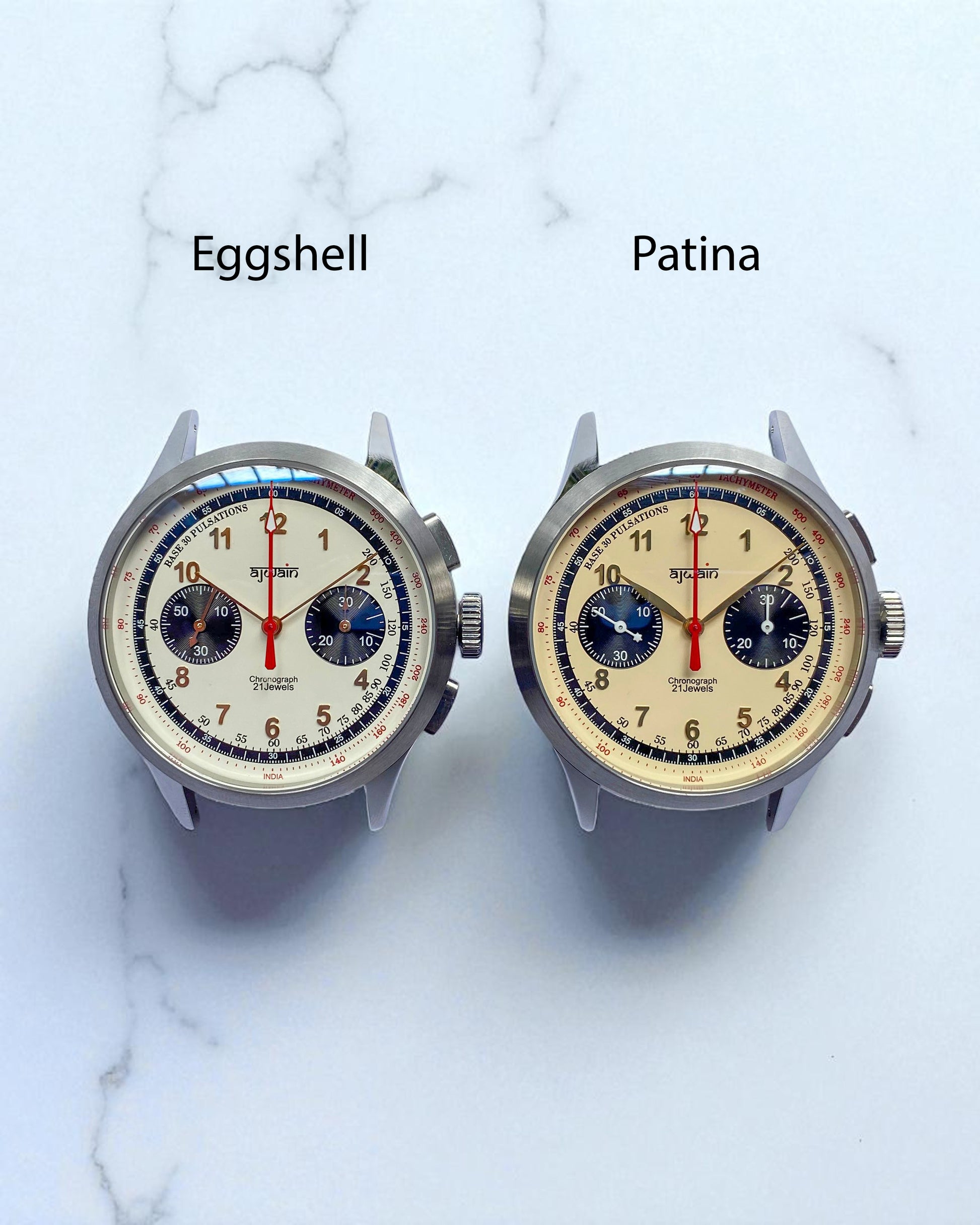 Chronograph Vintage Watch Patina Sholavaram III Vintage Panda