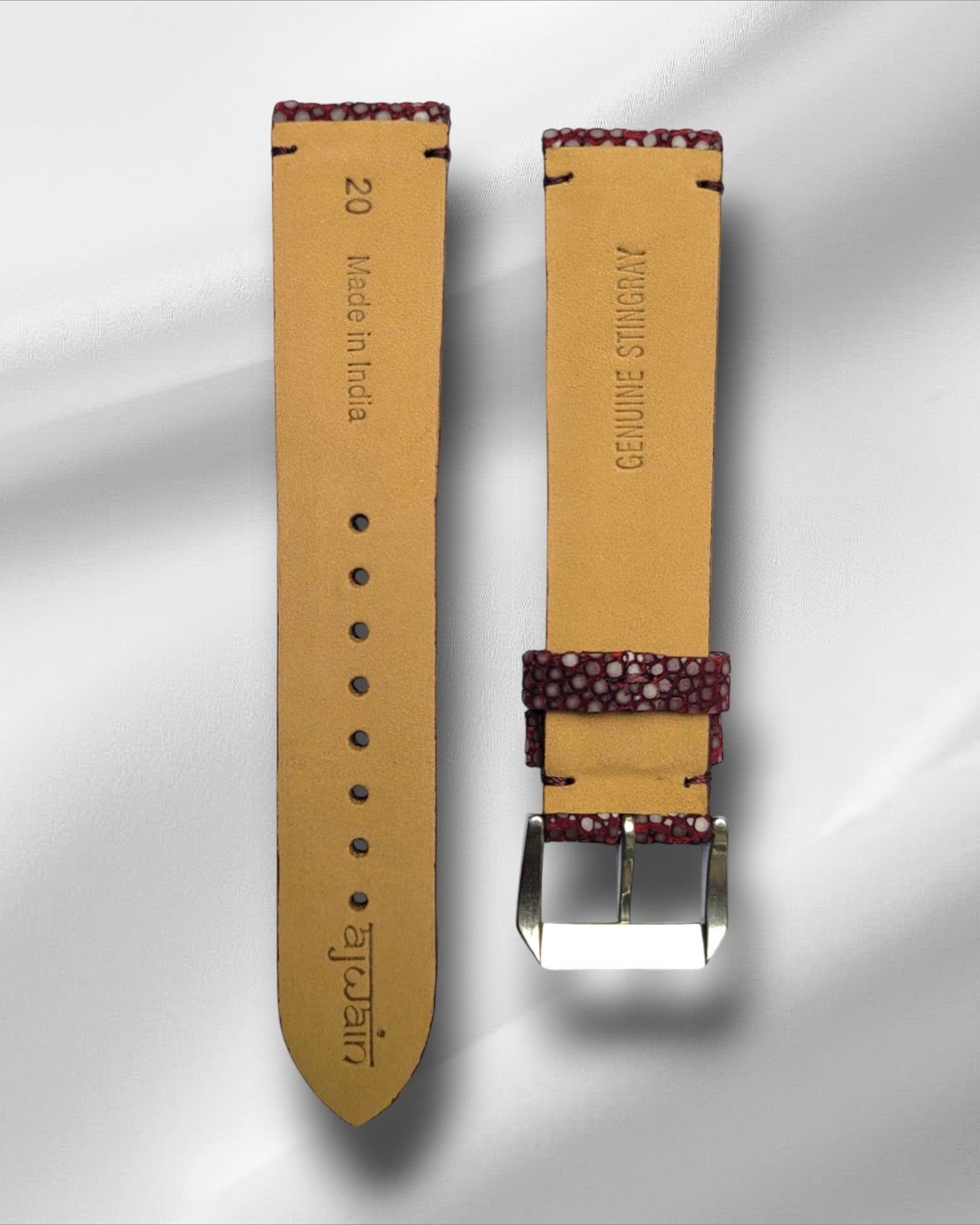 Merlot Stingray Leather Watch Straps