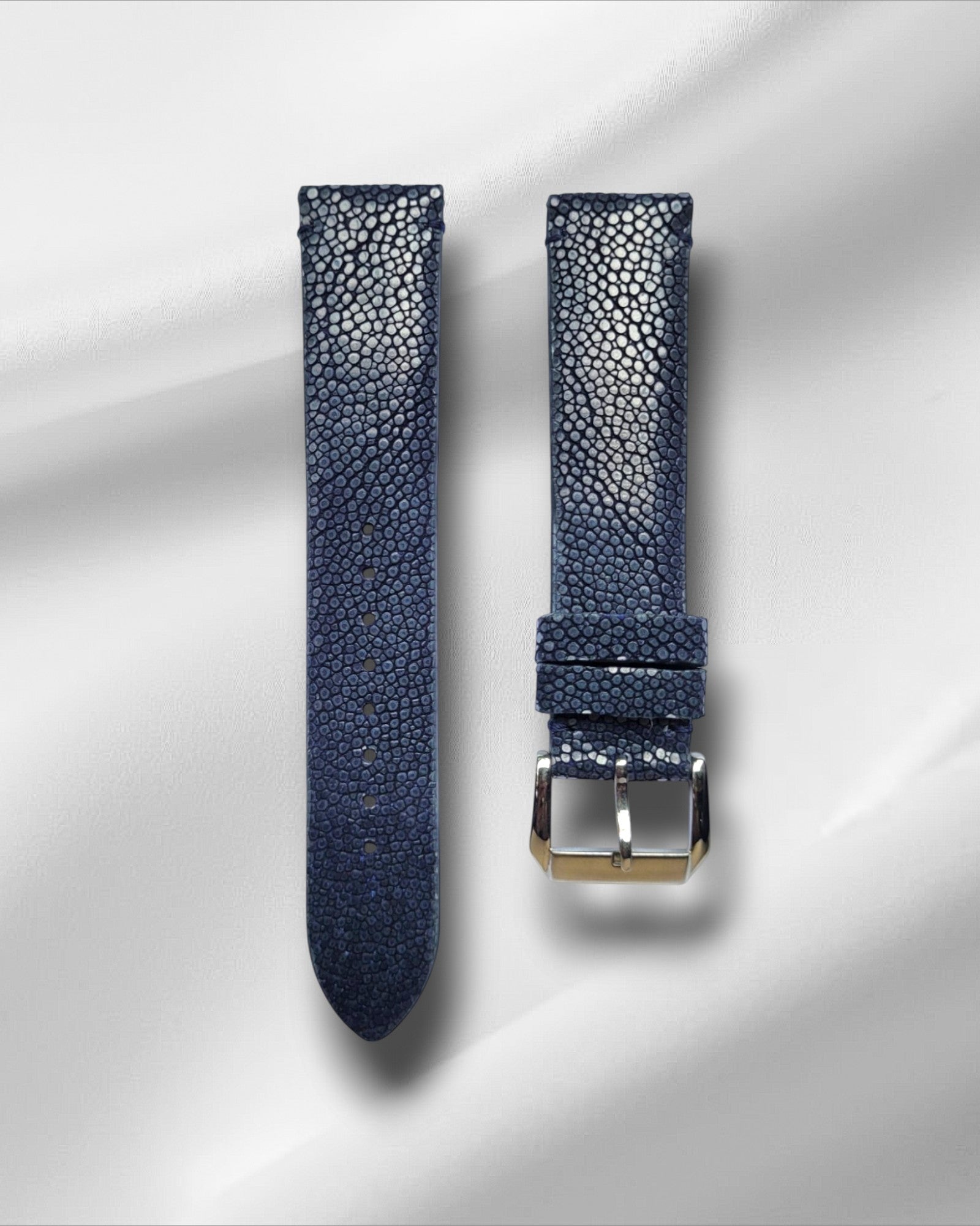 Ajwain Navy Blue Stingray leather watch straps