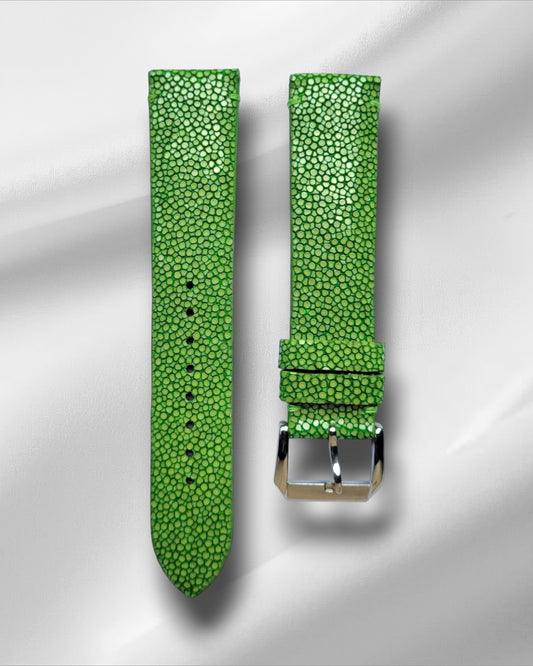 Parrot Green Stingray Leather Watch Straps