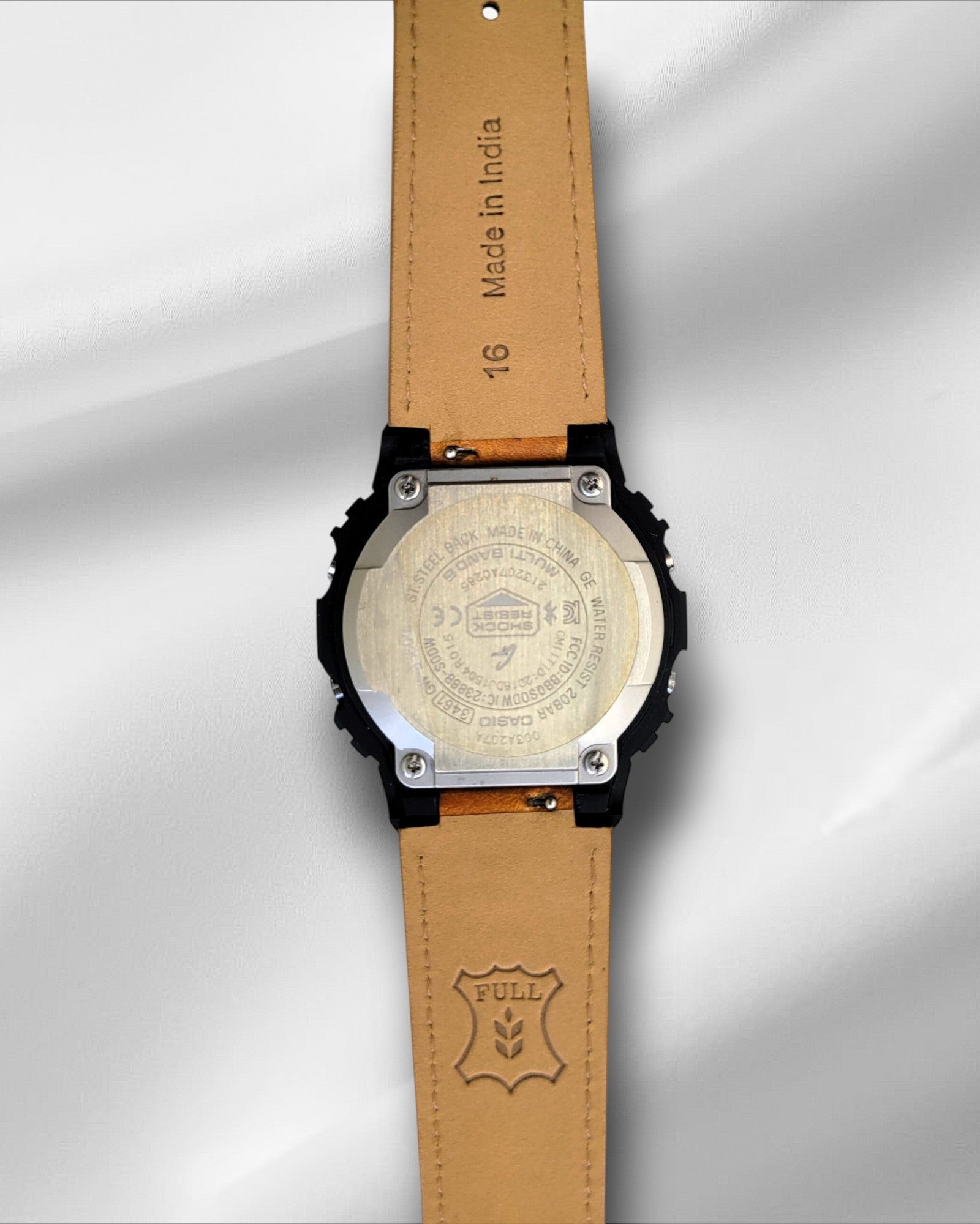 Fitted Tan Italian Leather Strap for the Casio DW5600