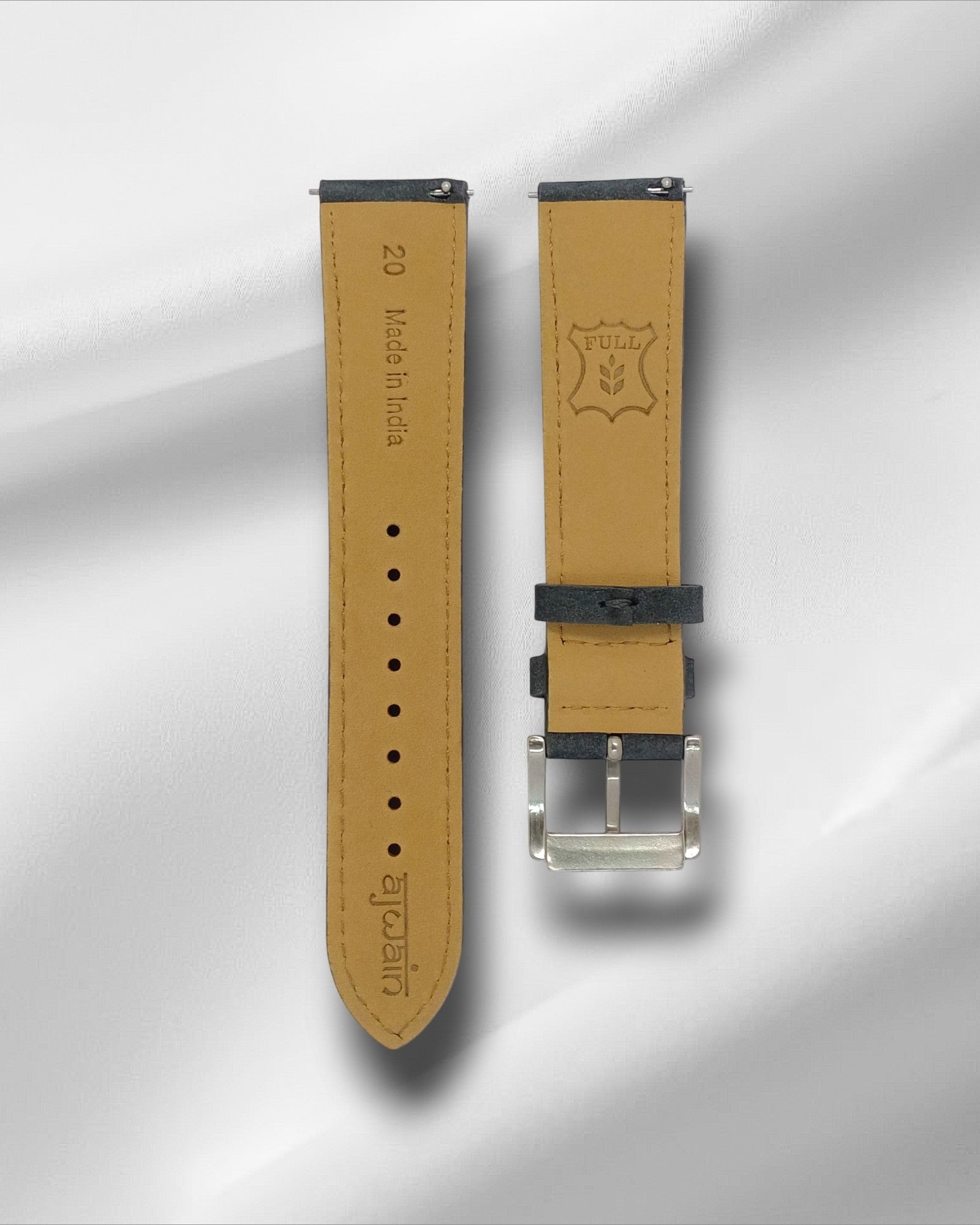 Ajwain Watch Strap - Grey Nubuck