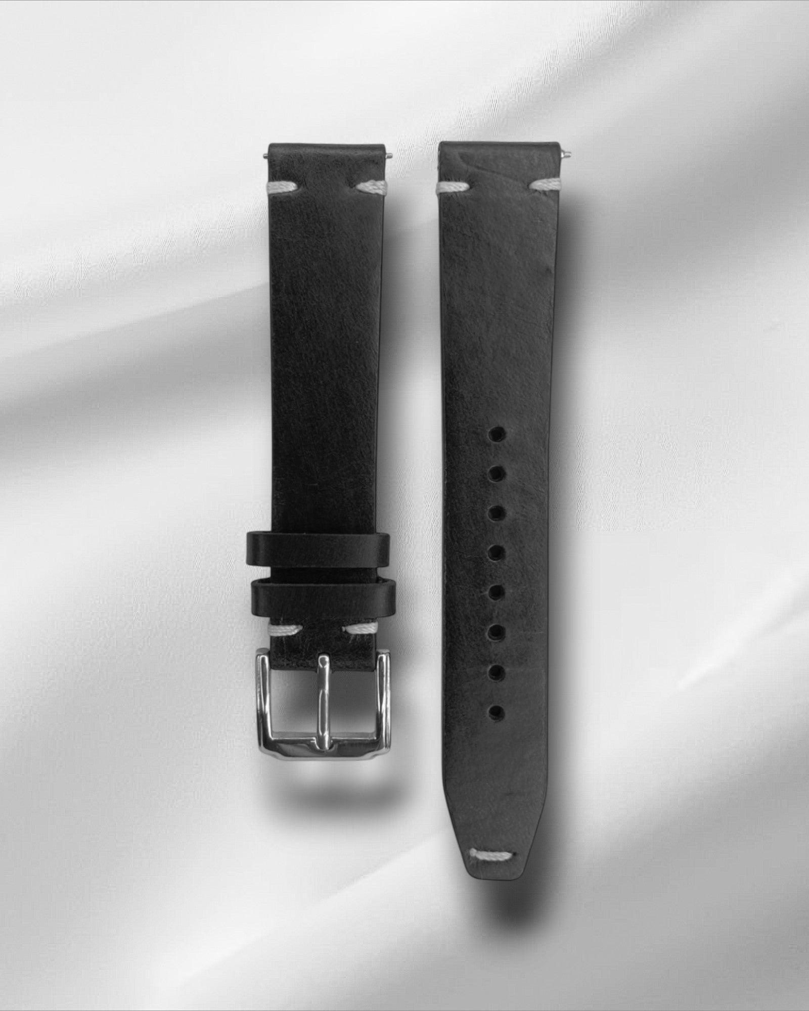 Black Ibiza Italian Leather Strap