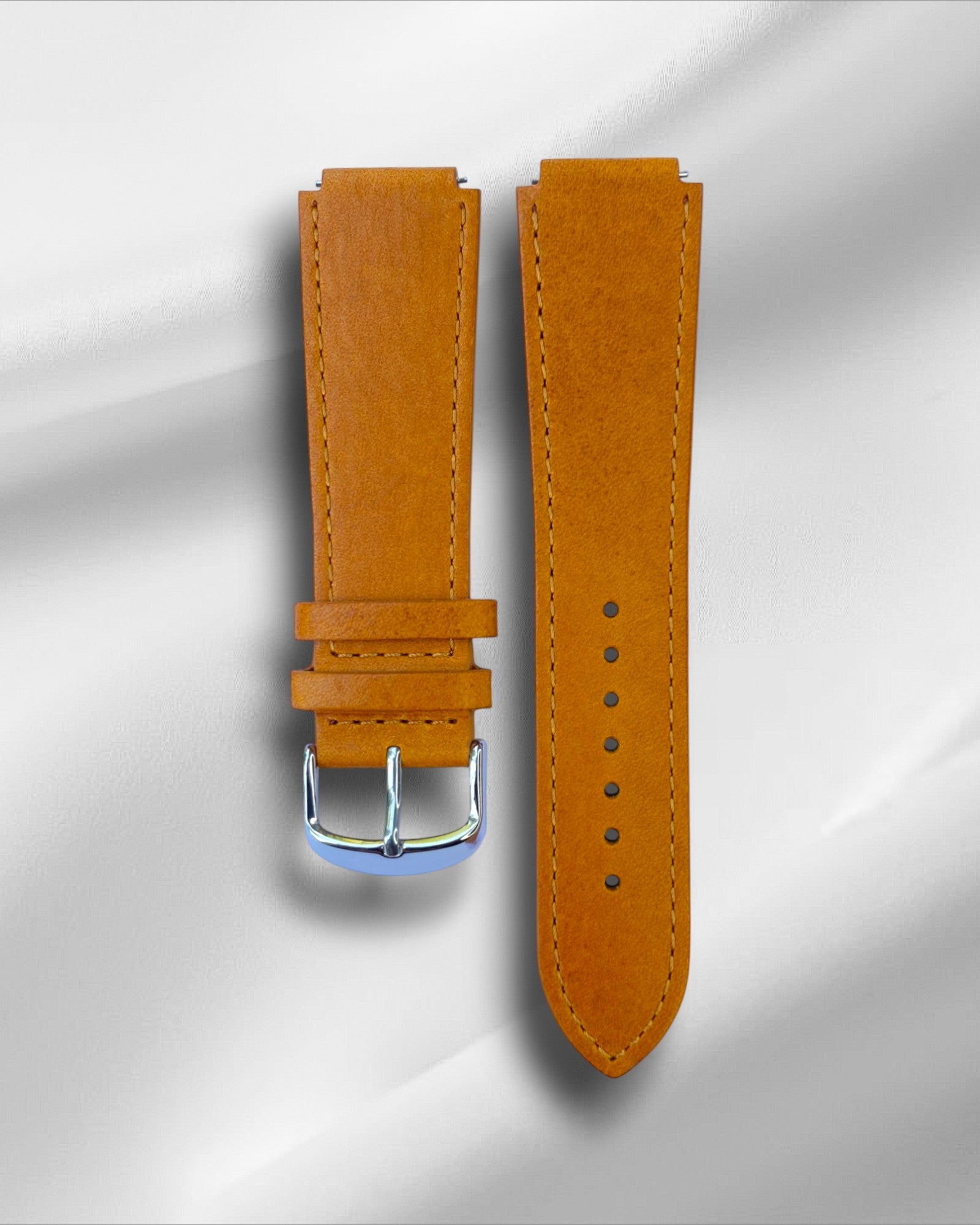 Fitted Tan Italian Leather strap for Casio AE1200