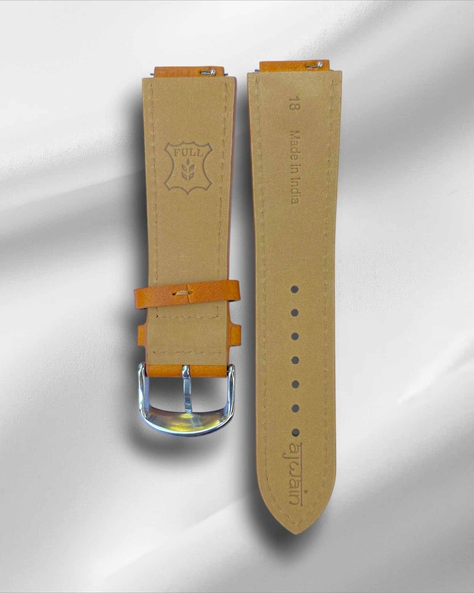 Fitted Tan Italian Leather strap for Casio AE1200