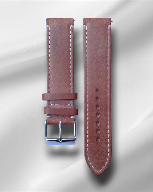 Ingrasata Teak Brown Italian Leather Strap