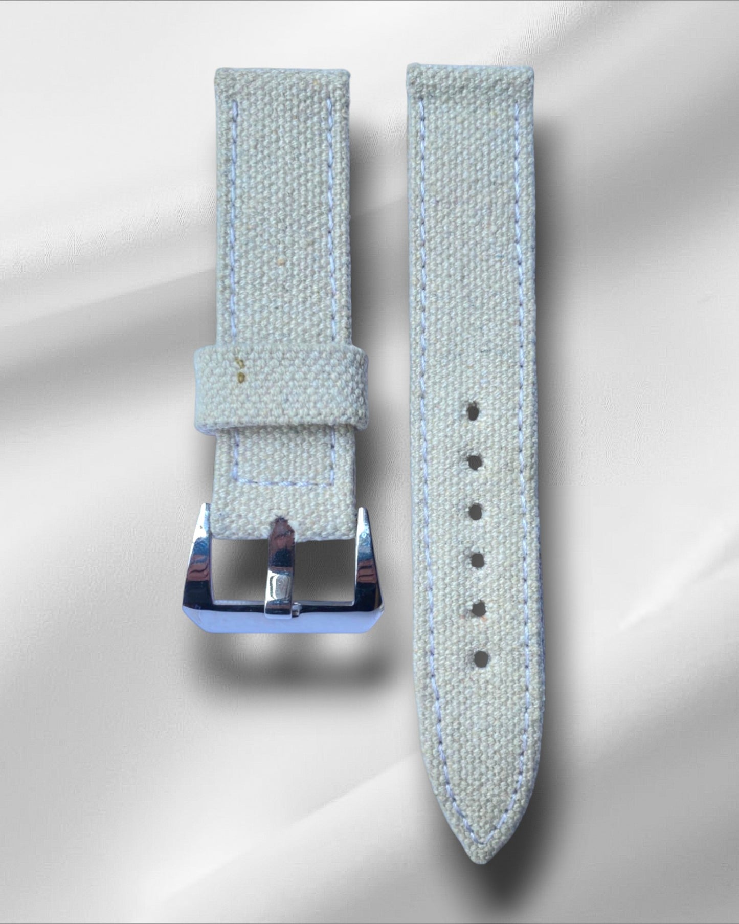 Off White Canvas Watch Strap (Washable)