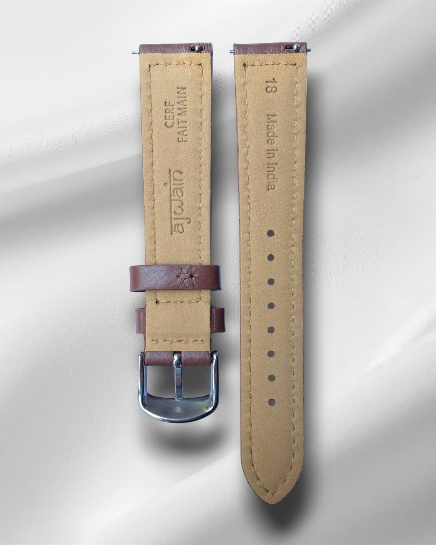 Tan Genuine Deerskin Strap