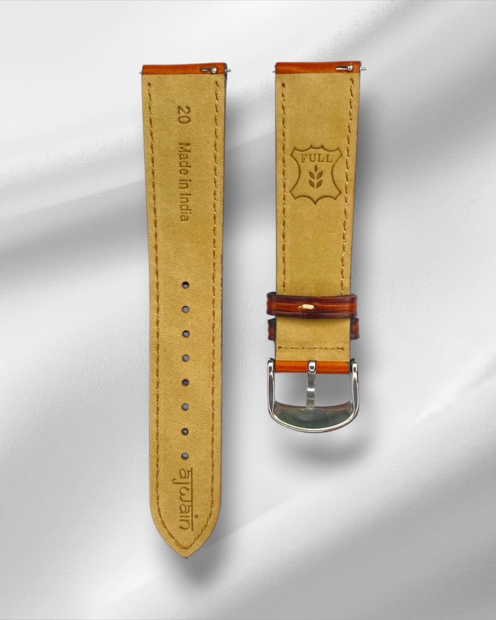 Honey Tuscany  leather watch Strap